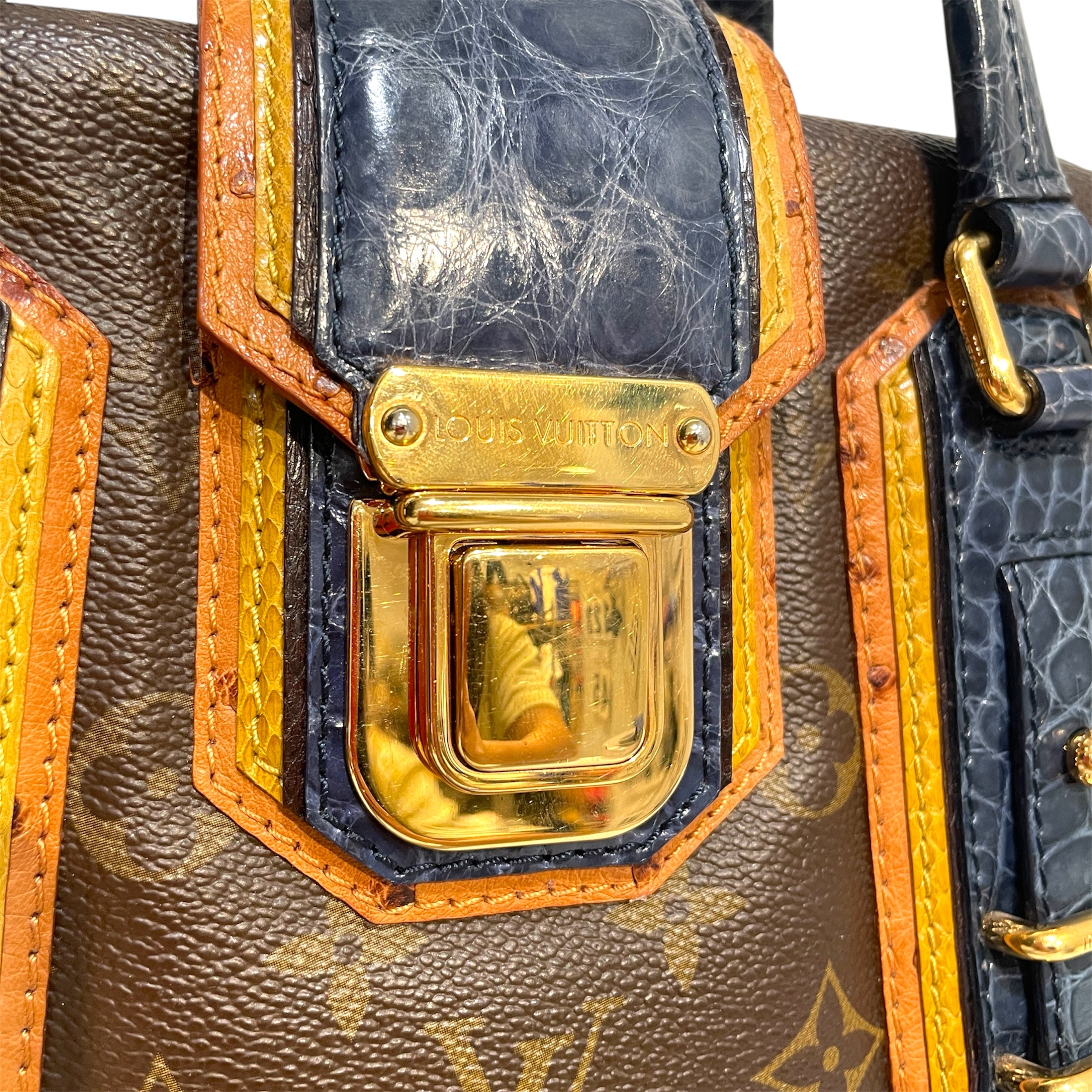 LOUIS VUITTON/Hand Bag/Monogram/Leather/BRW/Mirage Delft Exotic view 4