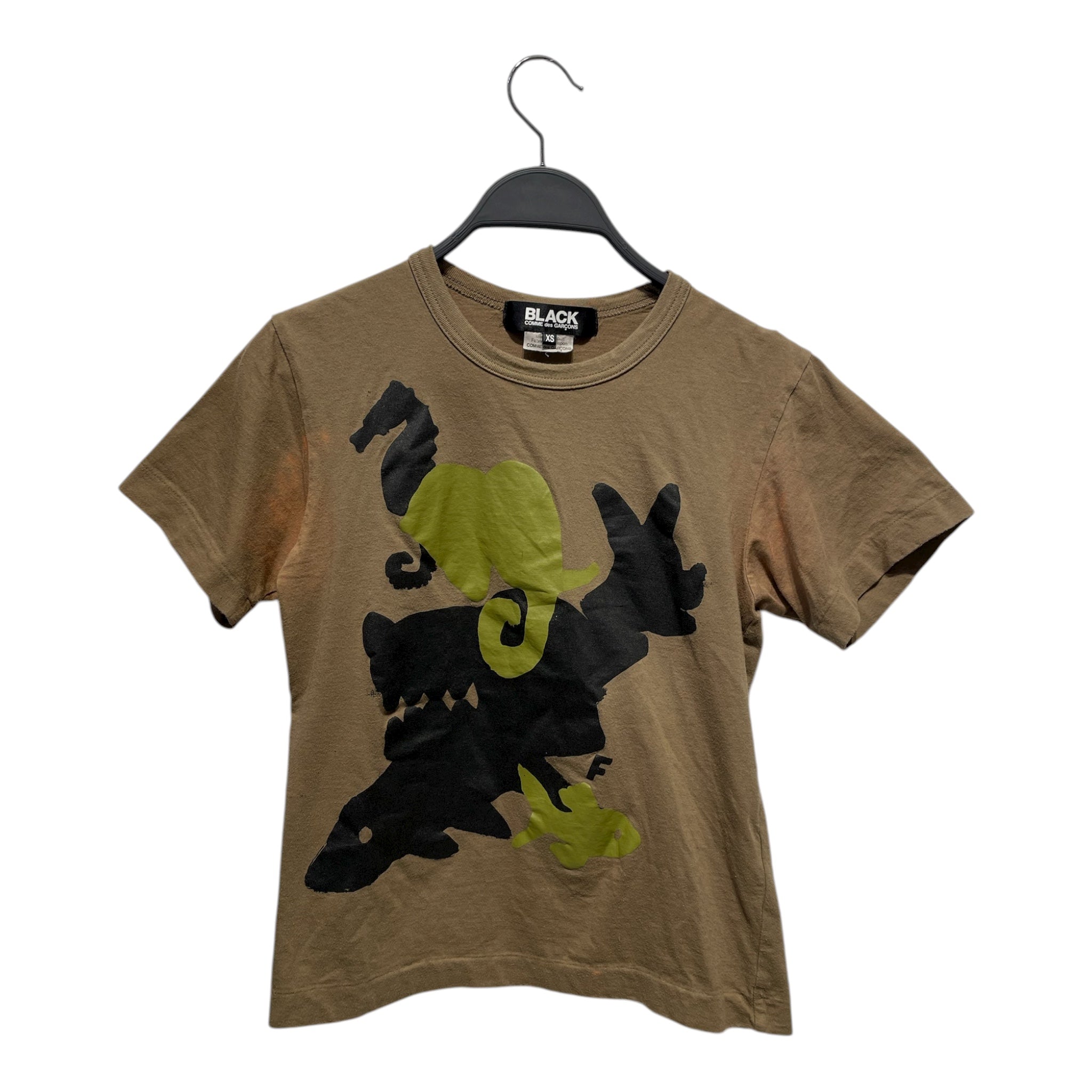 BLACK COMME des GARCONS/3|4 T-Shirt/XS/Graphic/Cotton/GRN/nature silhouette graphic view 1