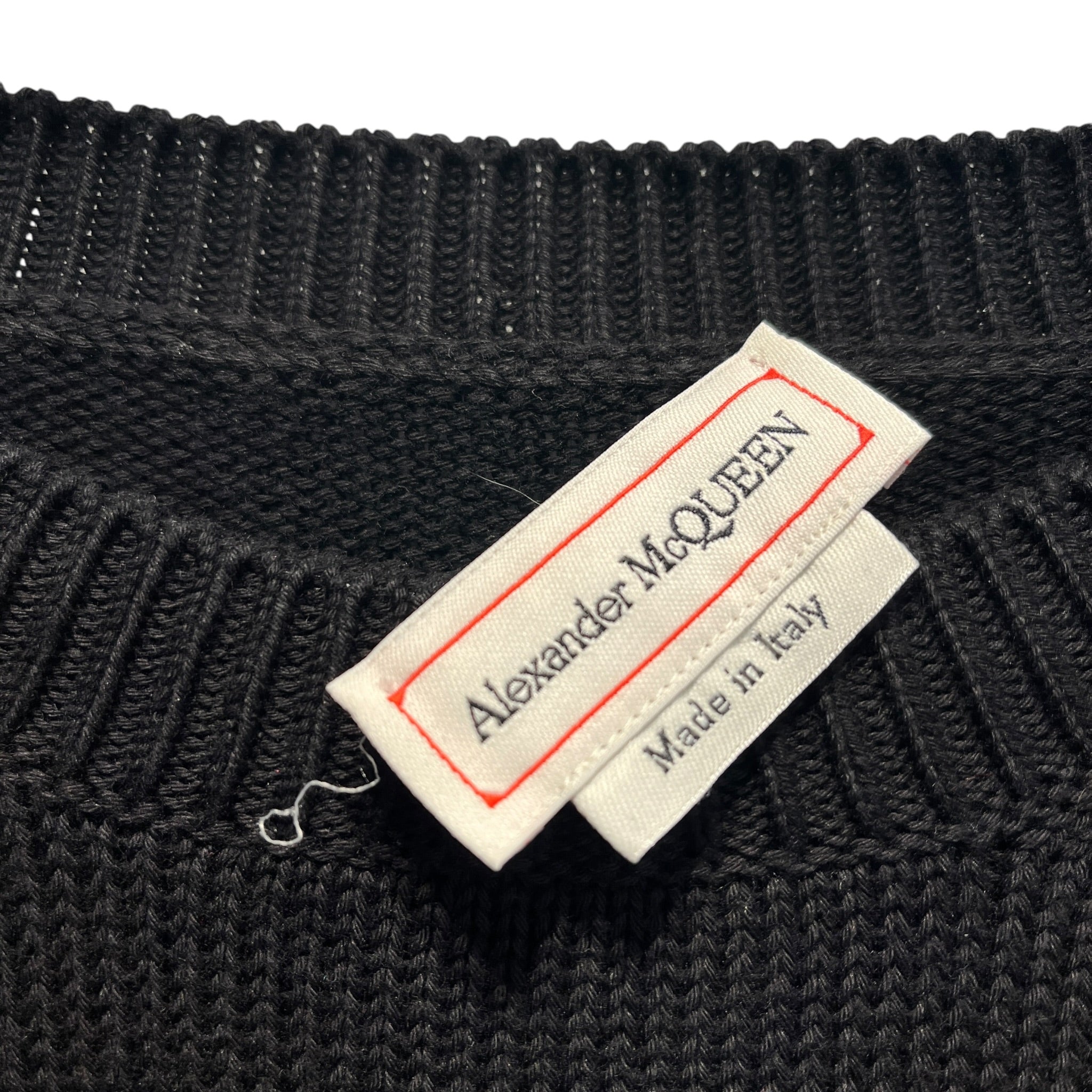 Alexander McQueen/Sweater/L/Cotton/BLK/BIG LOGO view 5