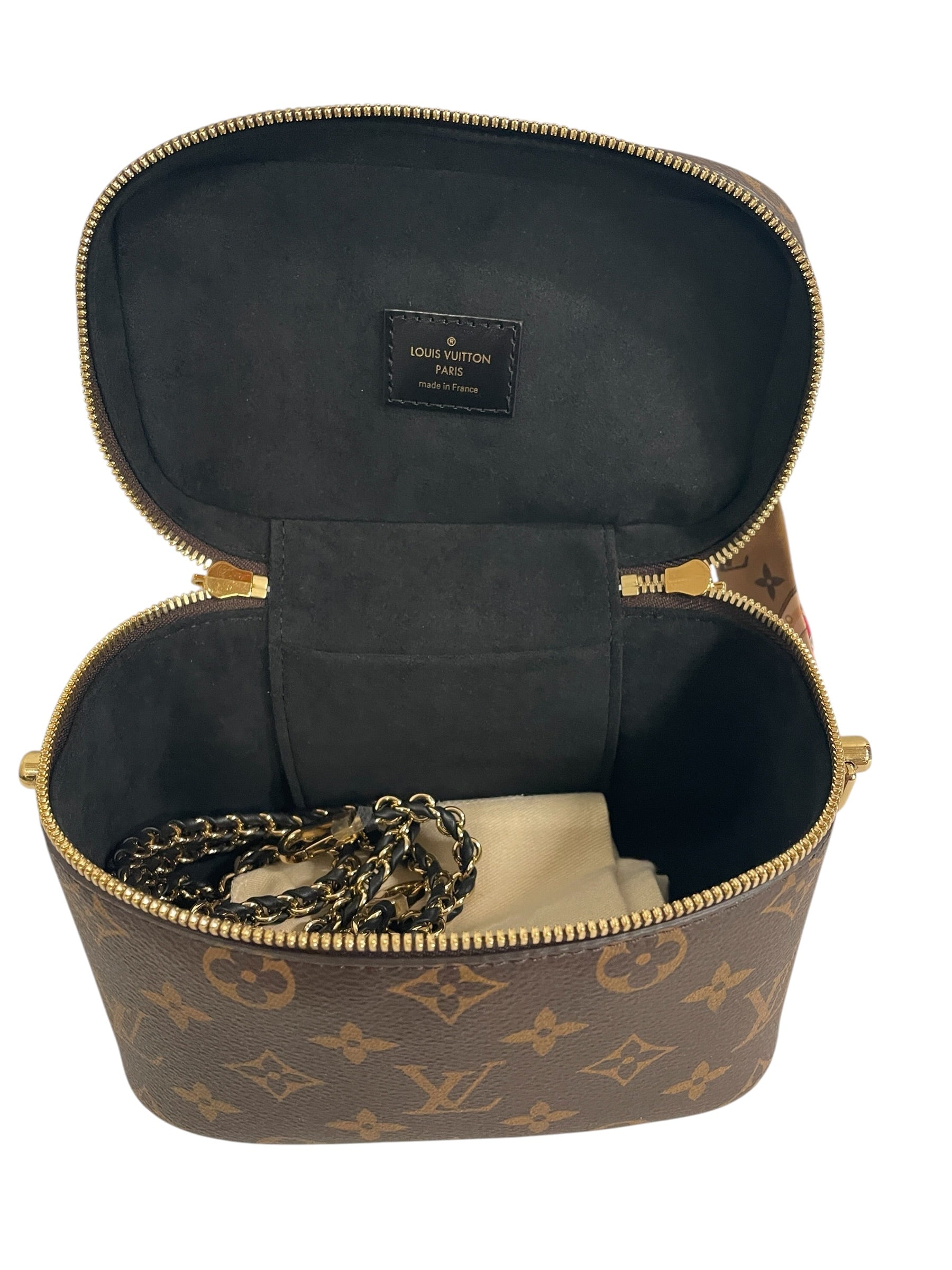 LOUIS VUITTON/Bag/Monogram/Leather/BRW/LV VANITY PM BAG W BANDANA view 3