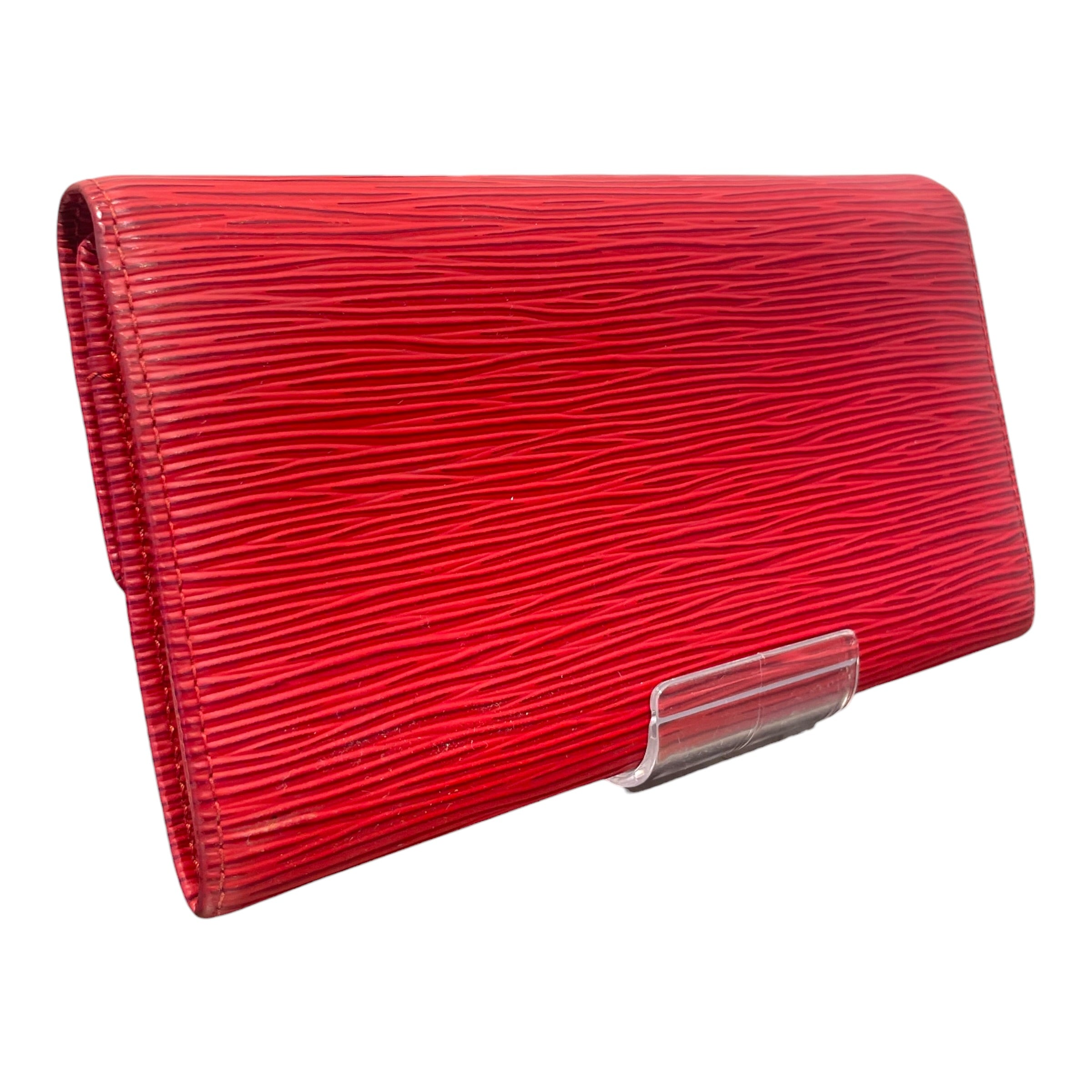 LOUIS VUITTON/Wallet/Leather/RED/L's/Epi LEather Sarah view 2