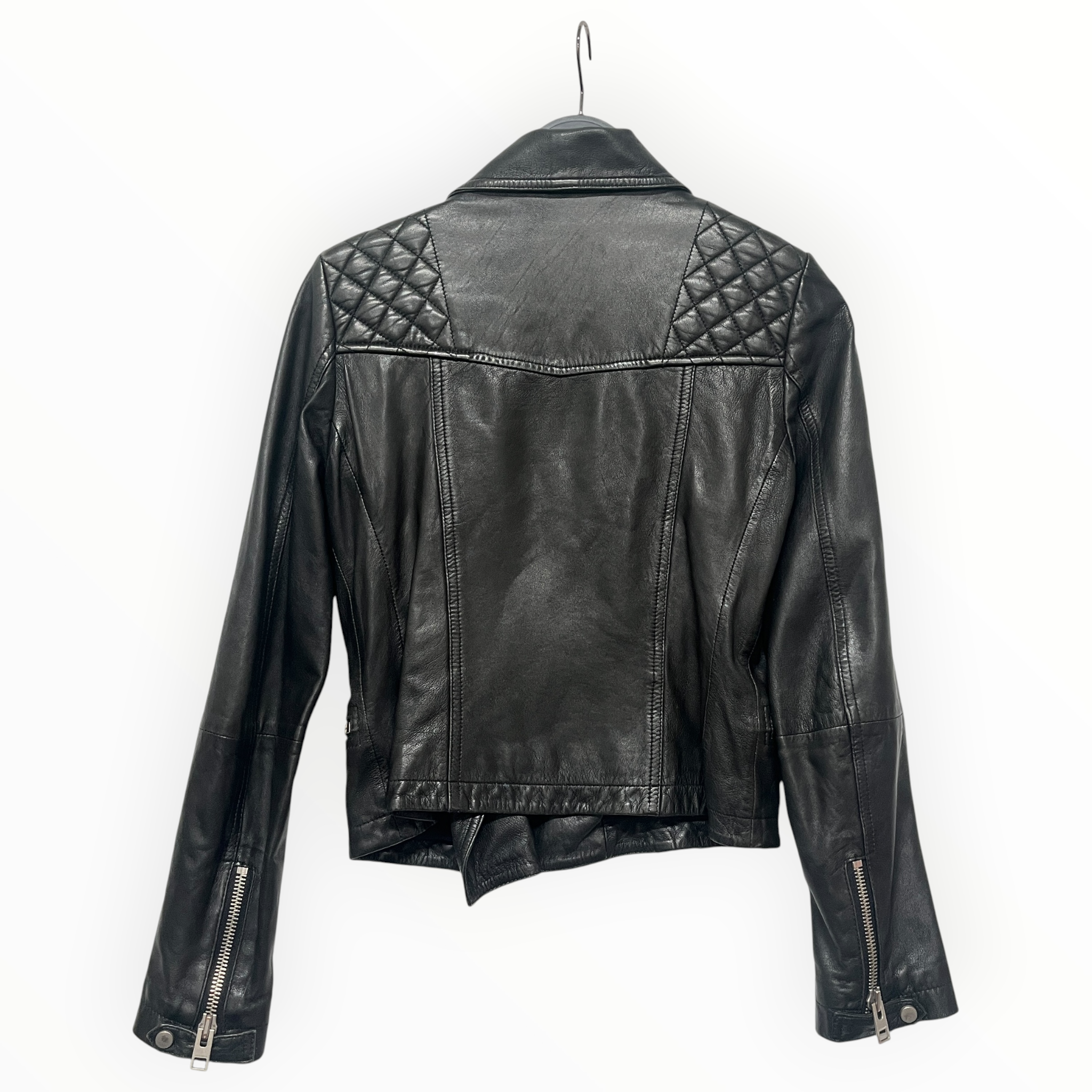 ALLSAINTS/Leather Jkt/4/Leather/BLK/CUIR LEATHER view 2