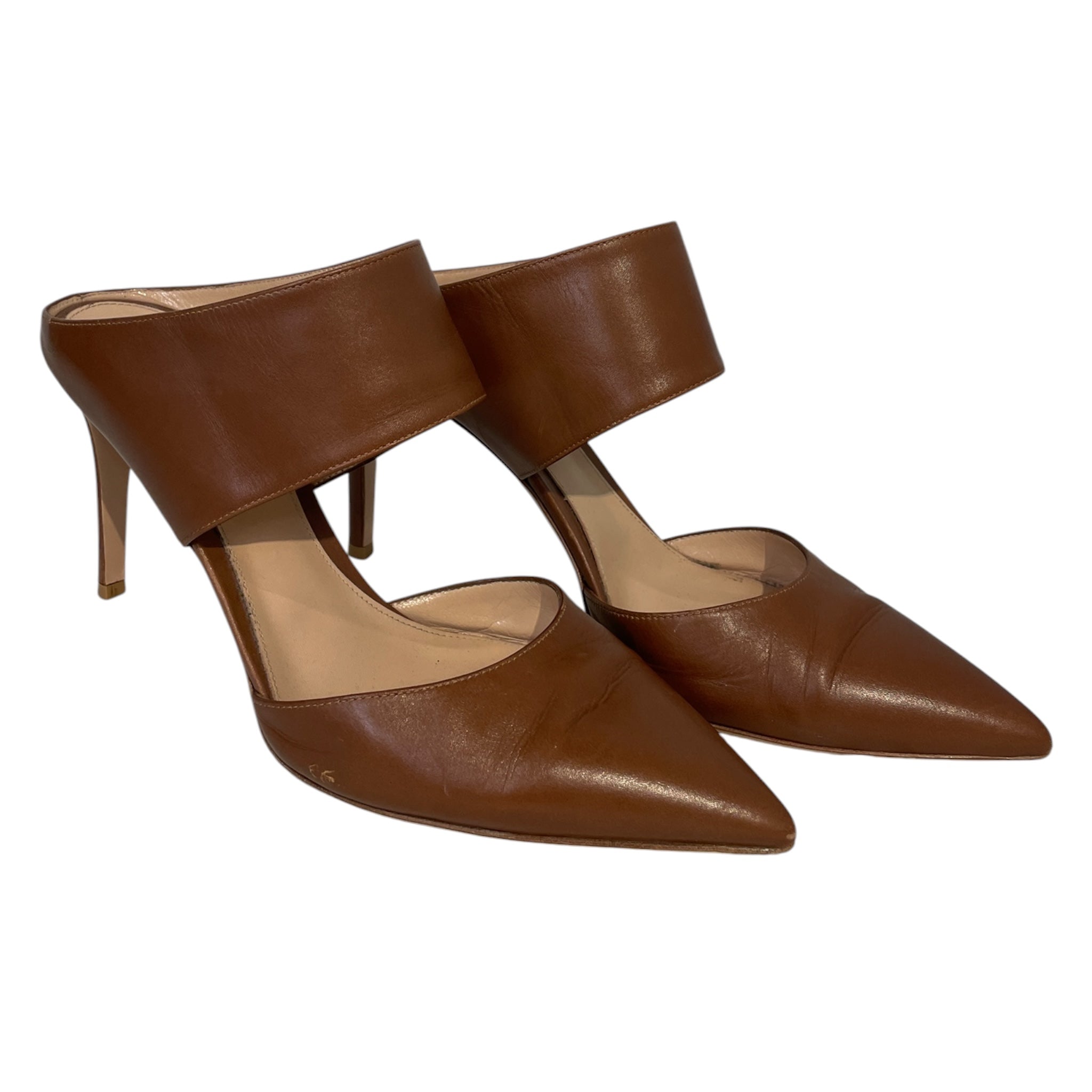 Gianvito Rossi/Heels/US 9/Leather/BRW/MULES view 1
