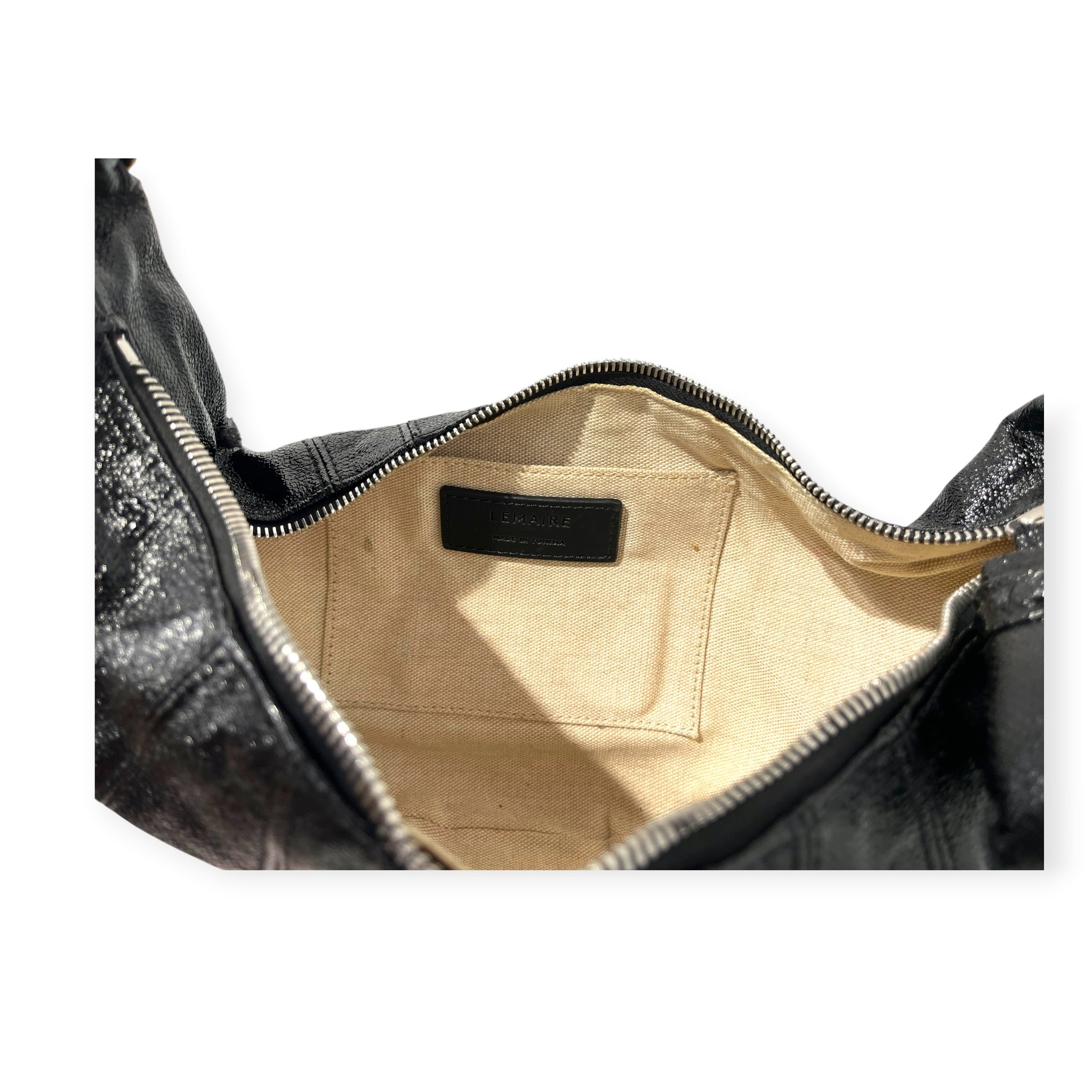 LEMAIRE/Bag/Leather/BLK/GLITTER CROISSANT BAG SMALL view 4