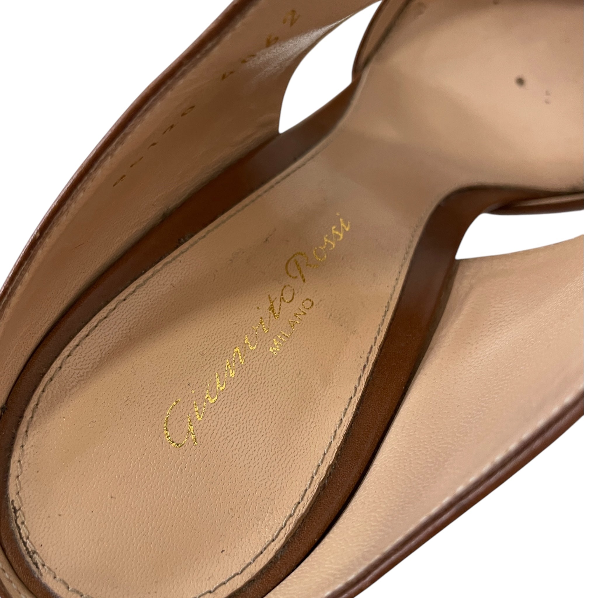 Gianvito Rossi/Heels/US 9/Leather/BRW/MULES view 3