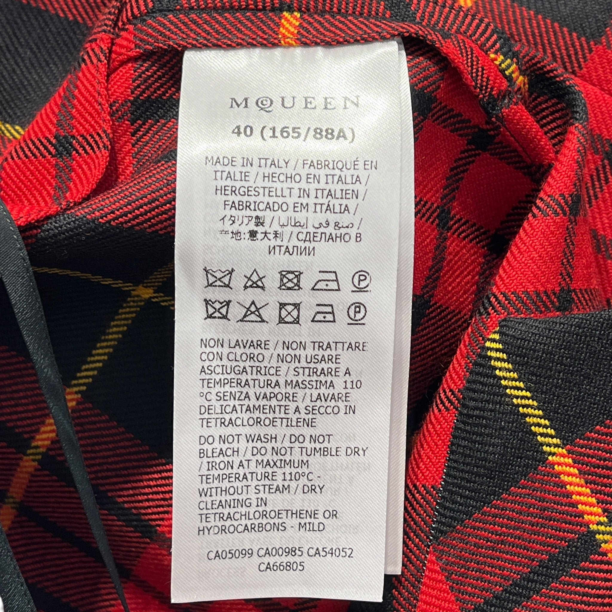 Alexander McQueen/3|4S Blouse/S/Cotton/RED/PLAID TANK view 4