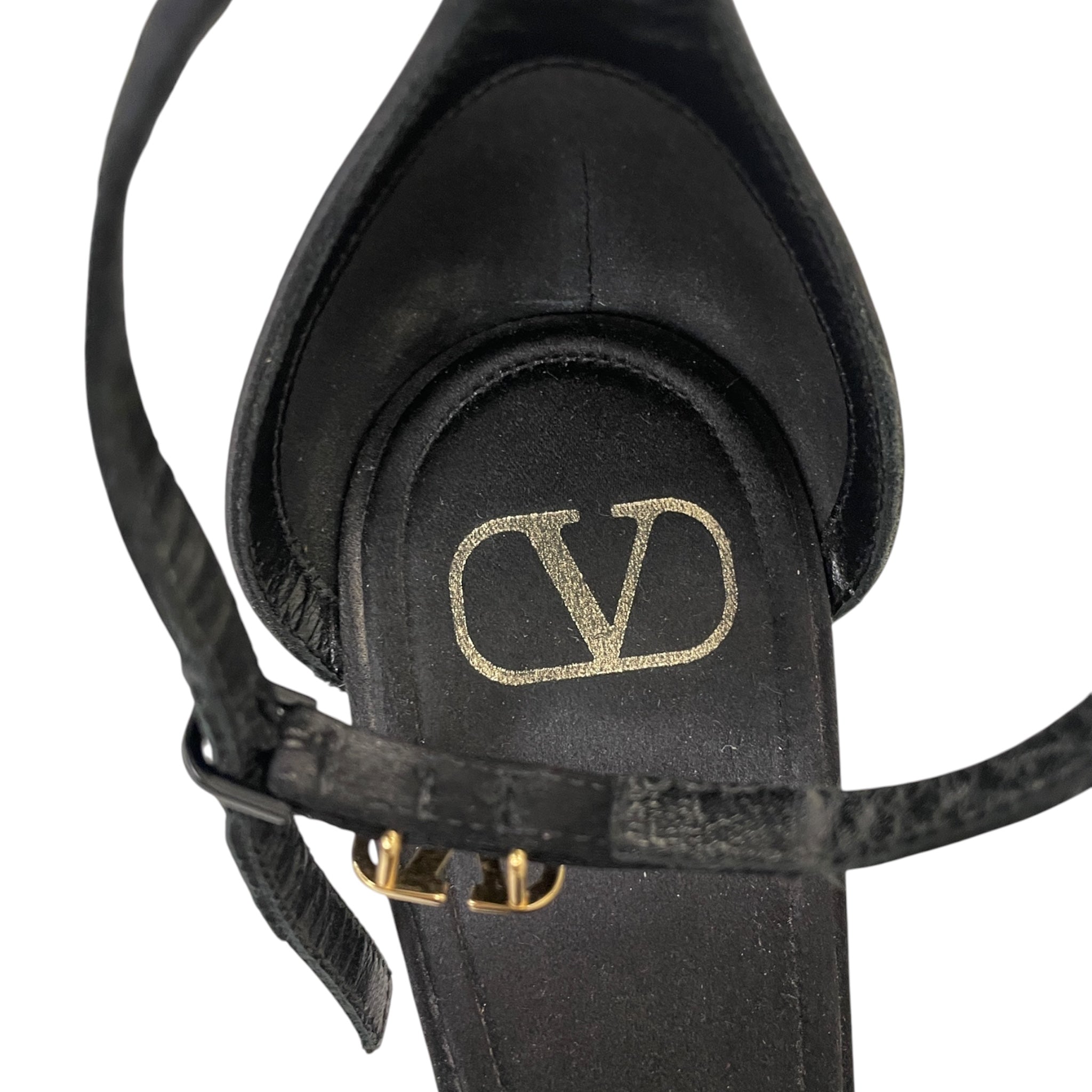 VALENTINO/Heels/US 8.5/Silk/BLK/ view 3