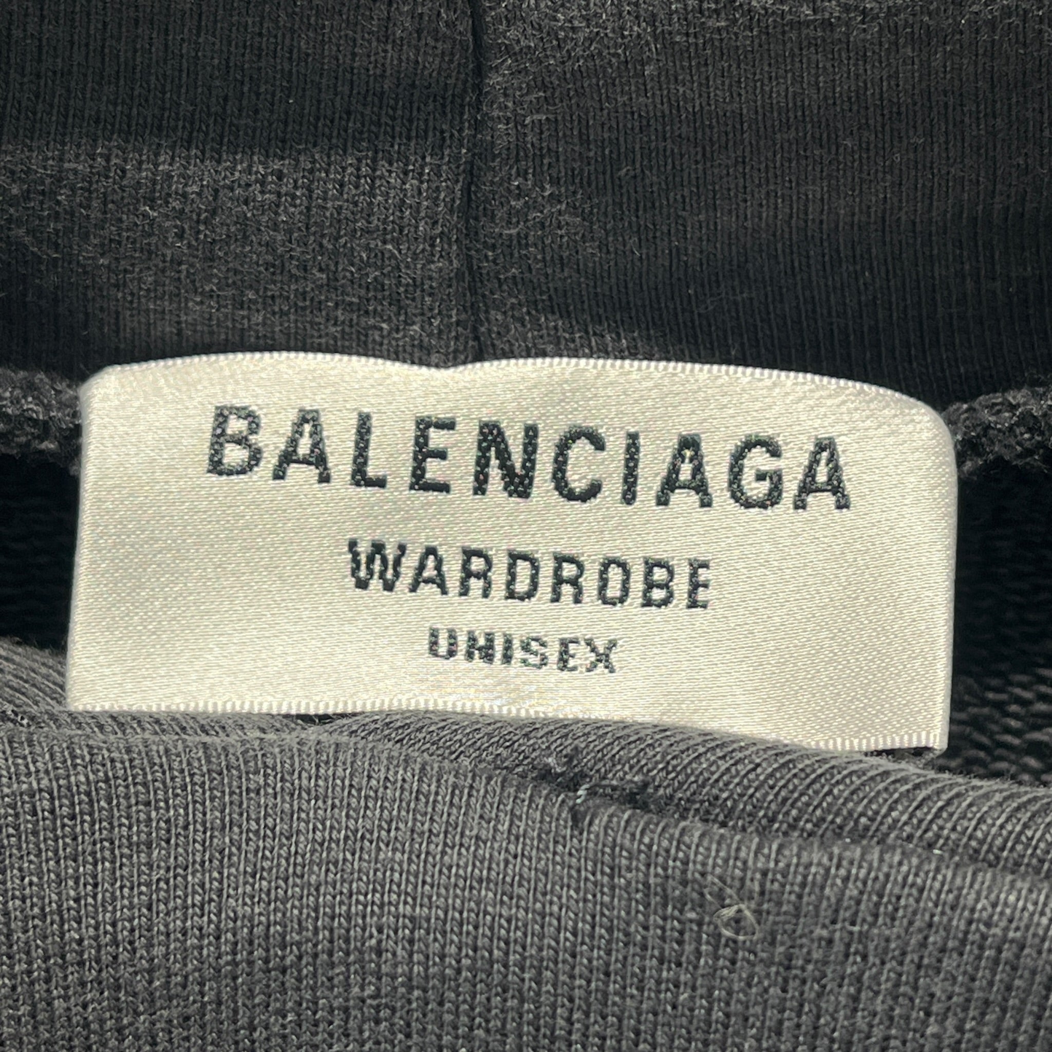 BALENCIAGA/Hoodie/Cotton/BLK/LOGO ON FRONT AND BACK view 3