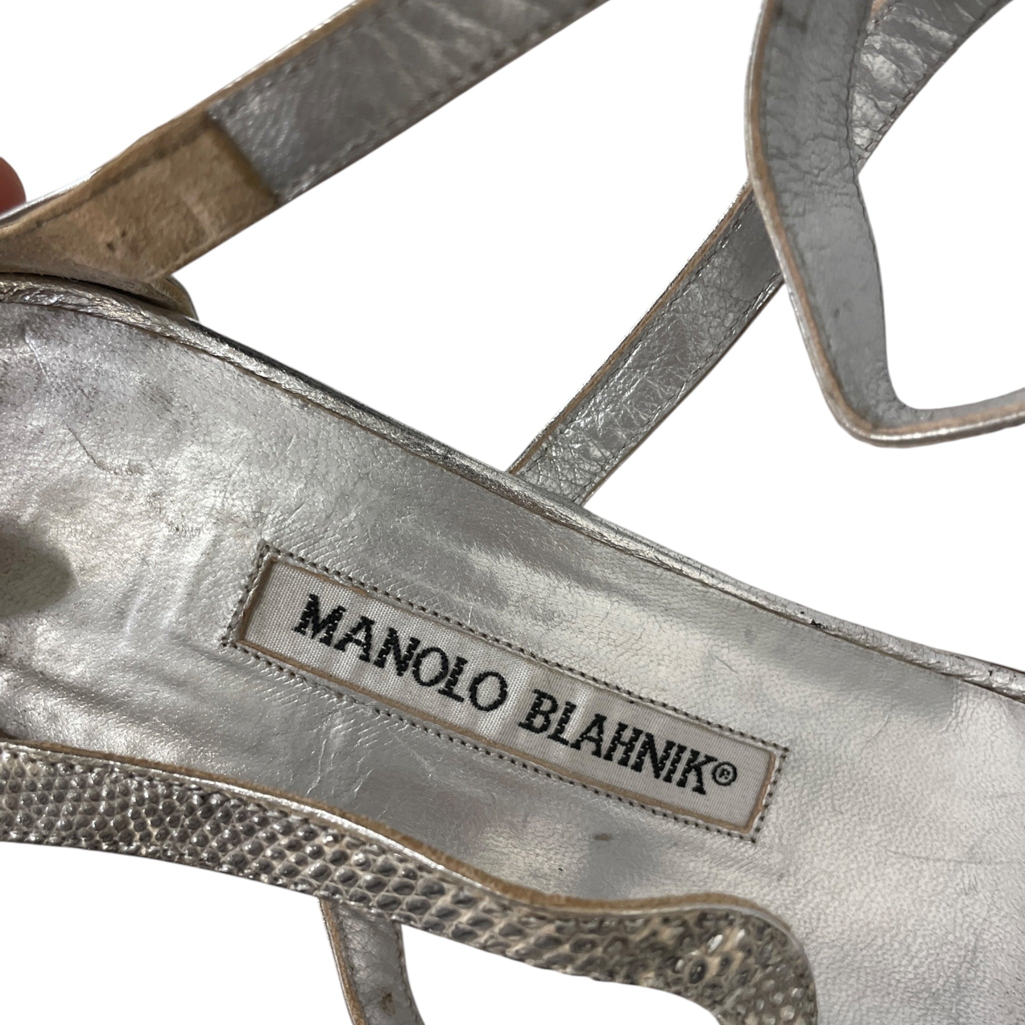MANOLO BLAHNIK/Heels/US 7/SLV/ view 3