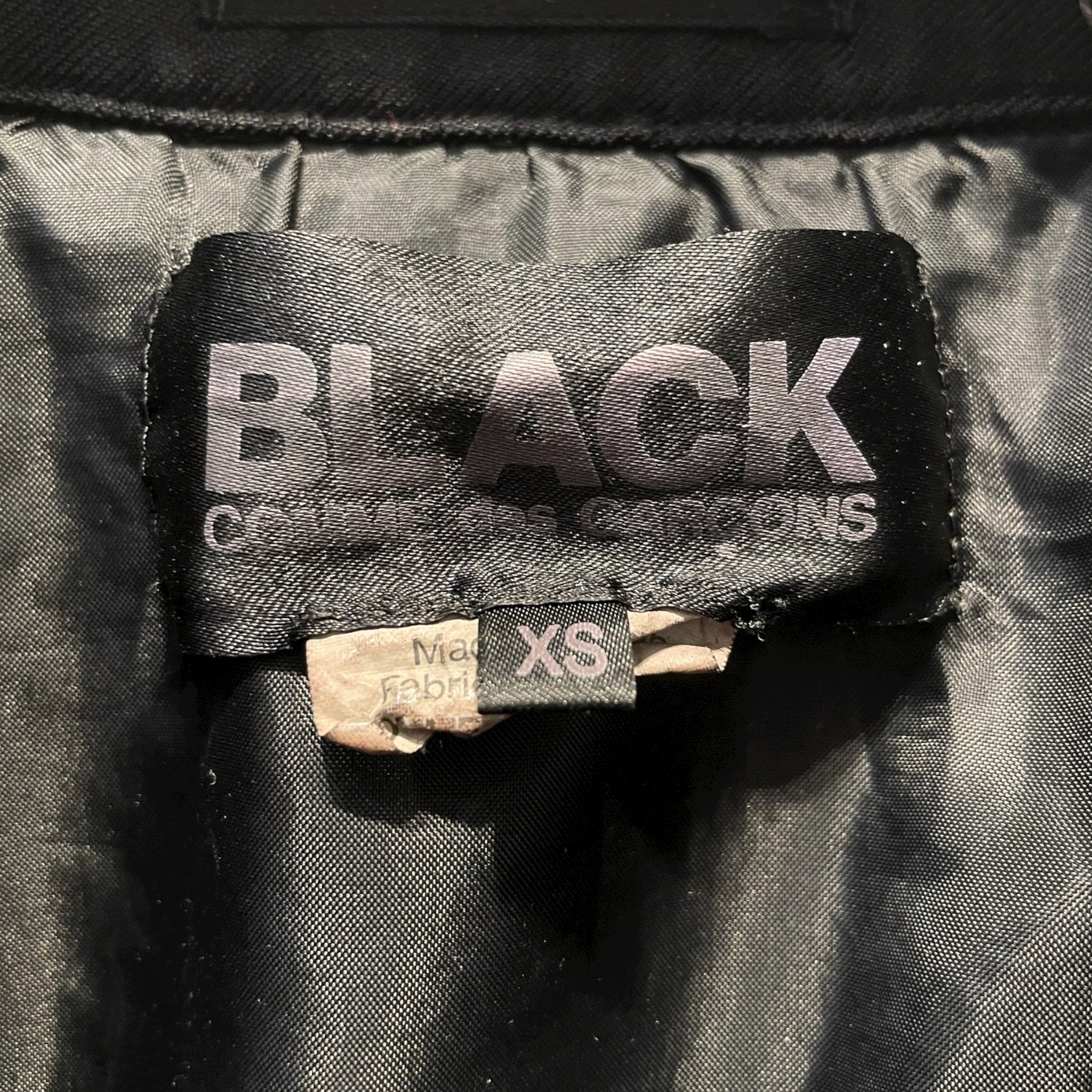 BLACK COMME des GARCONS/Jacket/XS/Polyester/BLK/Double Breasted/gothic leather jacket style, view 3