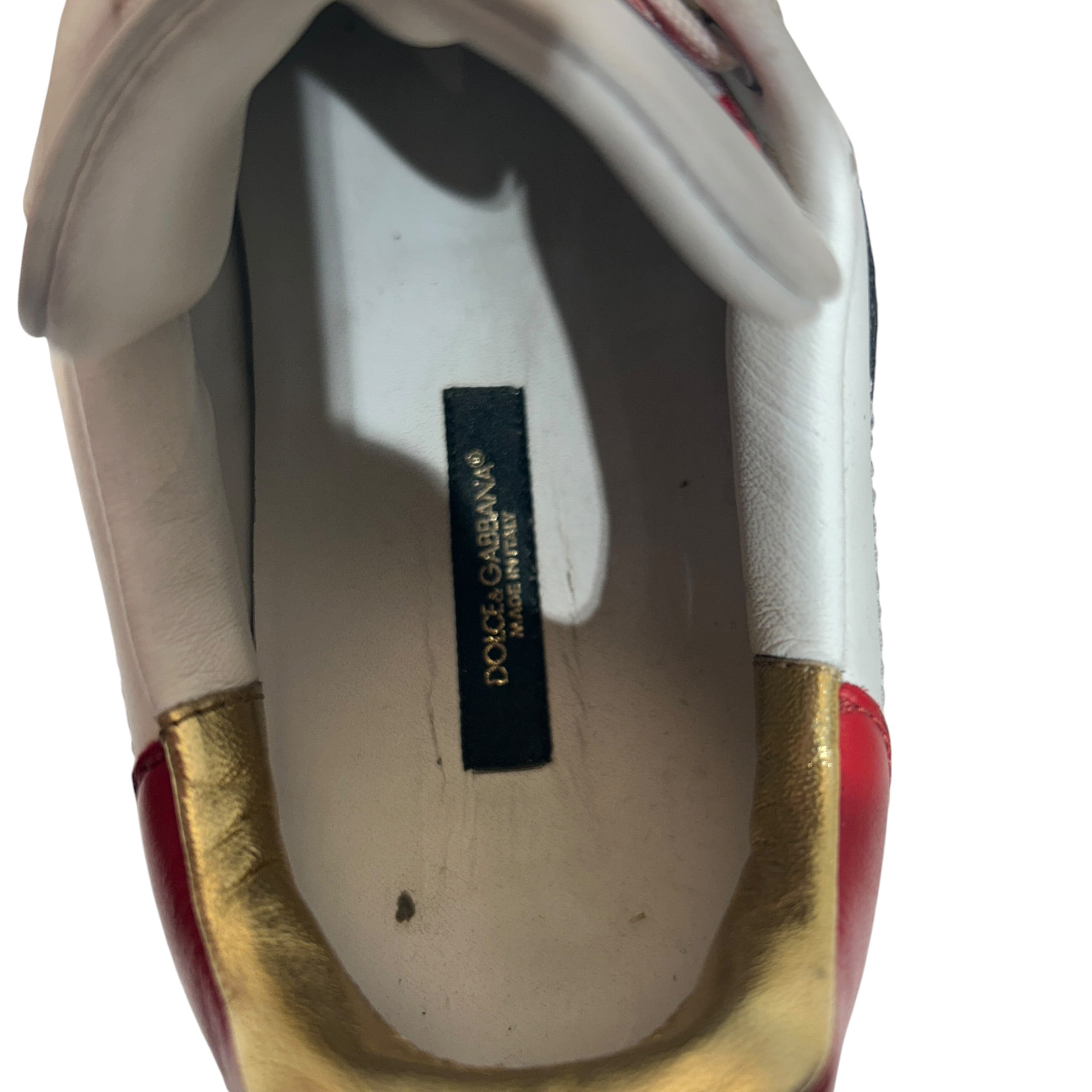 DOLCE&GABBANA/Low-Sneakers/EU 37/Leather/WHT/portifino dg lip sneaker view 3
