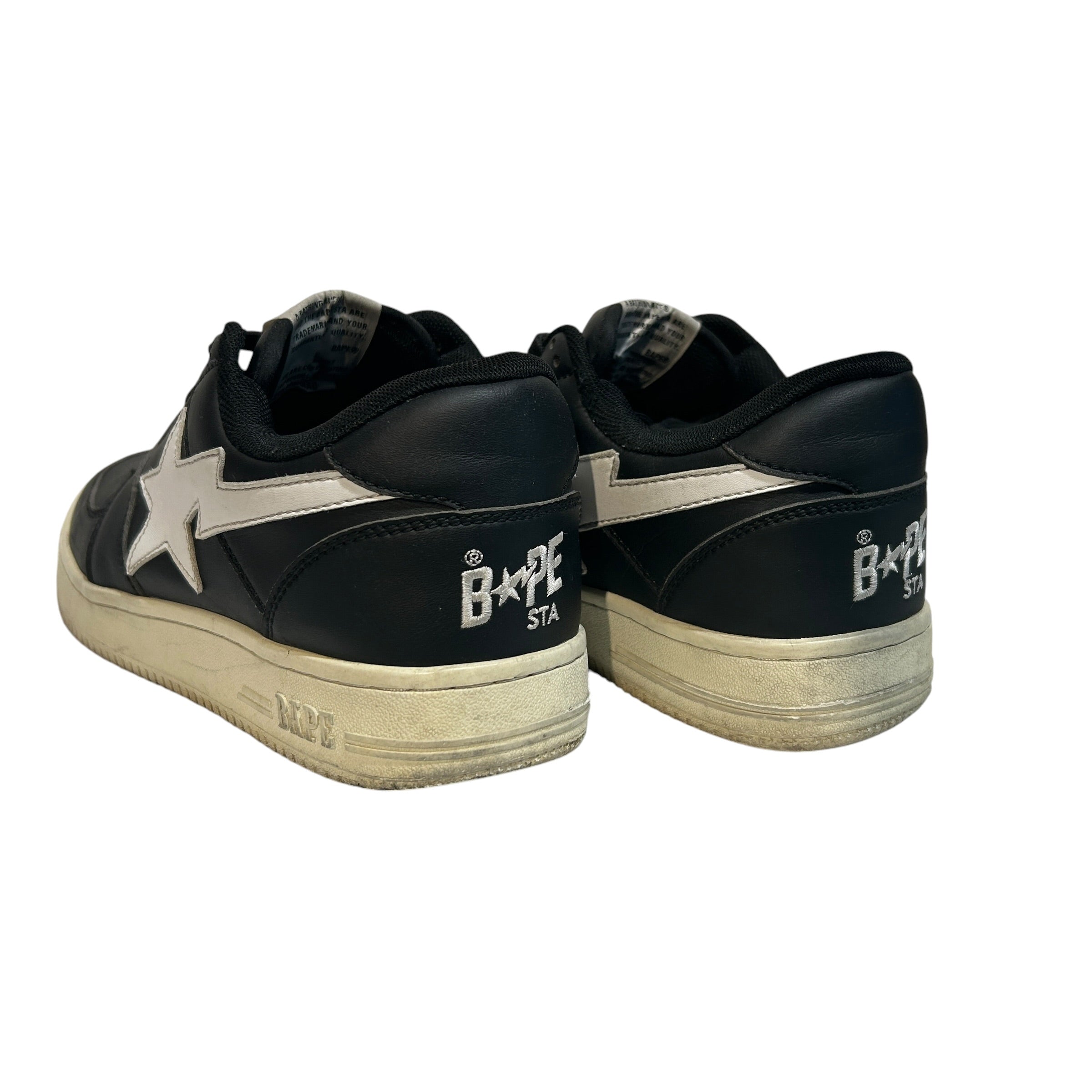 A BATHING APE/Low-Sneakers/US 9/Leather/BLK/BAPE STA view 2