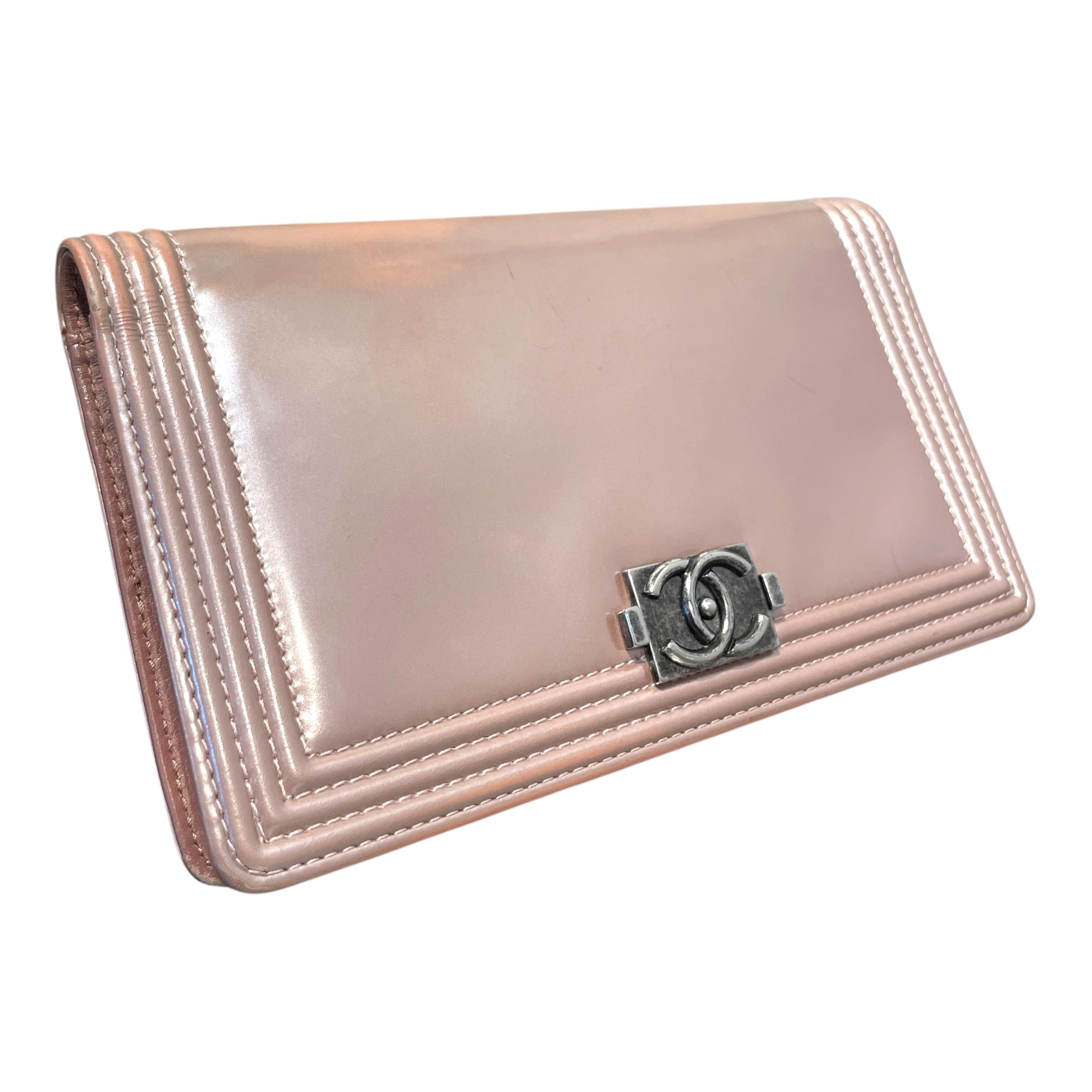 CHANEL/Bifold Wallet/Leather/PNK/L's/Boy WAllet view 1
