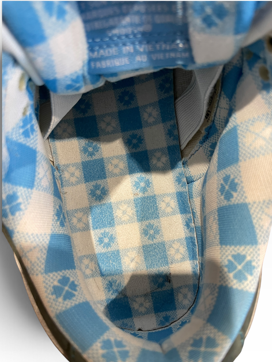 NIKE/Low-Sneakers/US 9.5/Cotton/GRY/Plaid Interior WHT Laces view 4