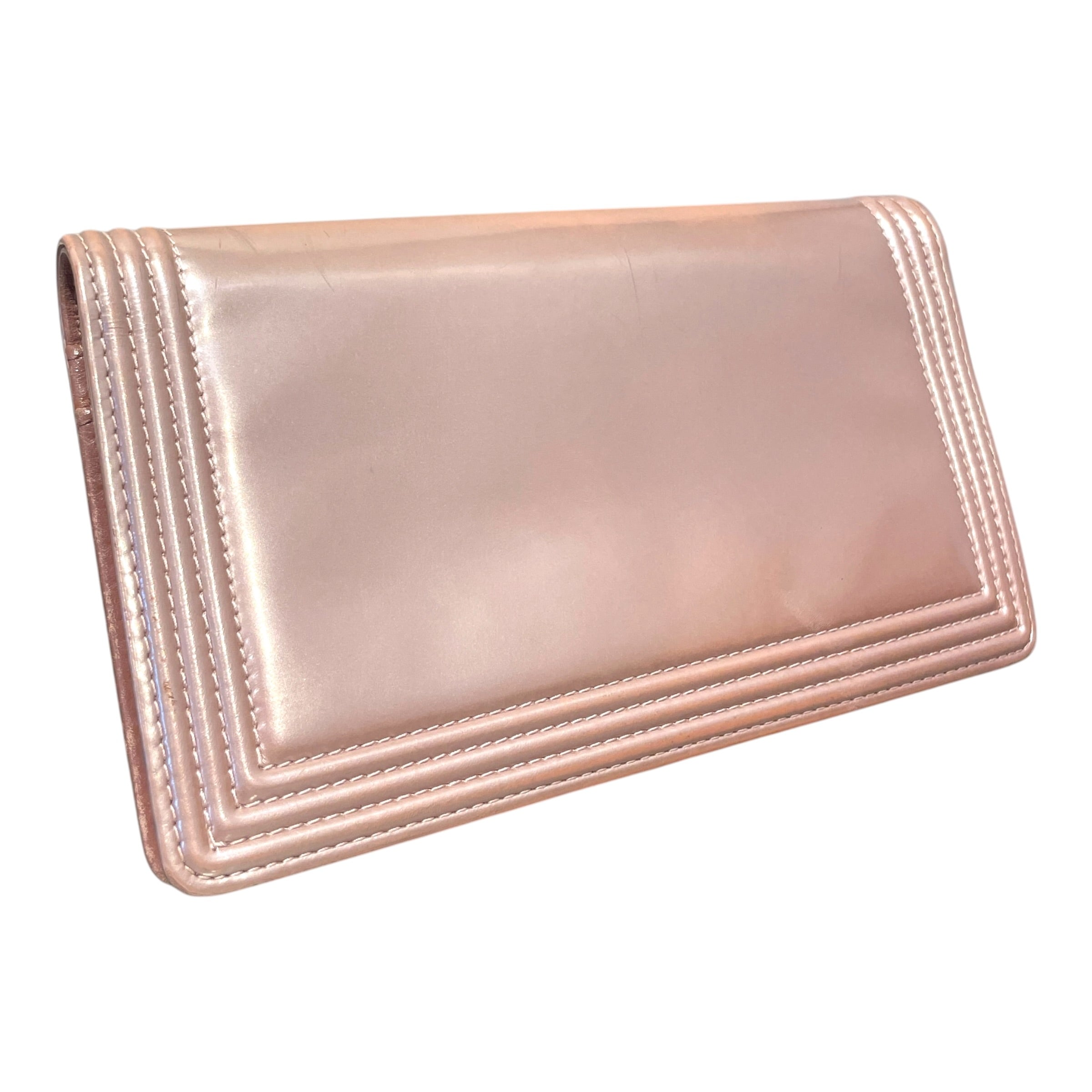 CHANEL/Bifold Wallet/Leather/PNK/L's/Boy WAllet view 3