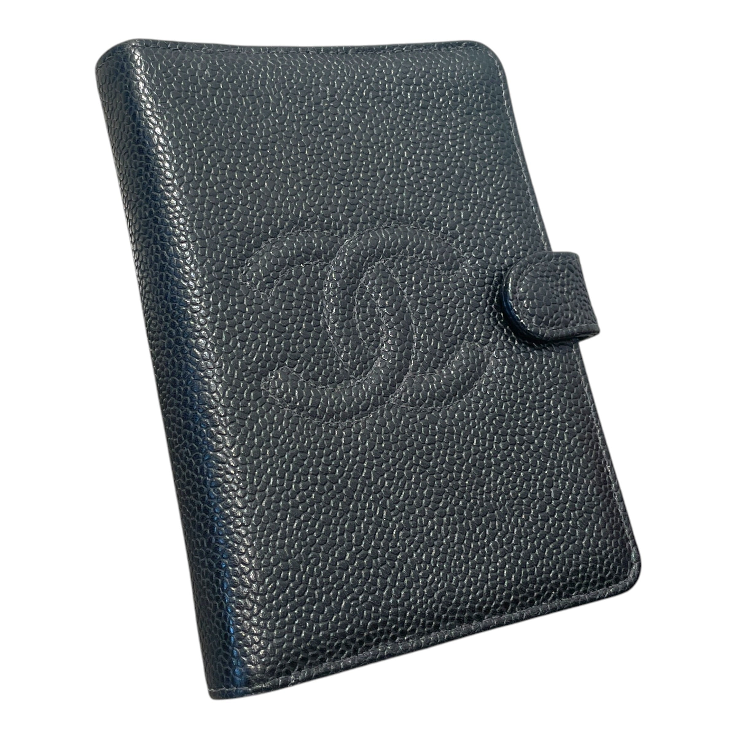 CHANEL/Planner Cover/Leather/BLK/L's/CC Ring Agenda Planner view 1