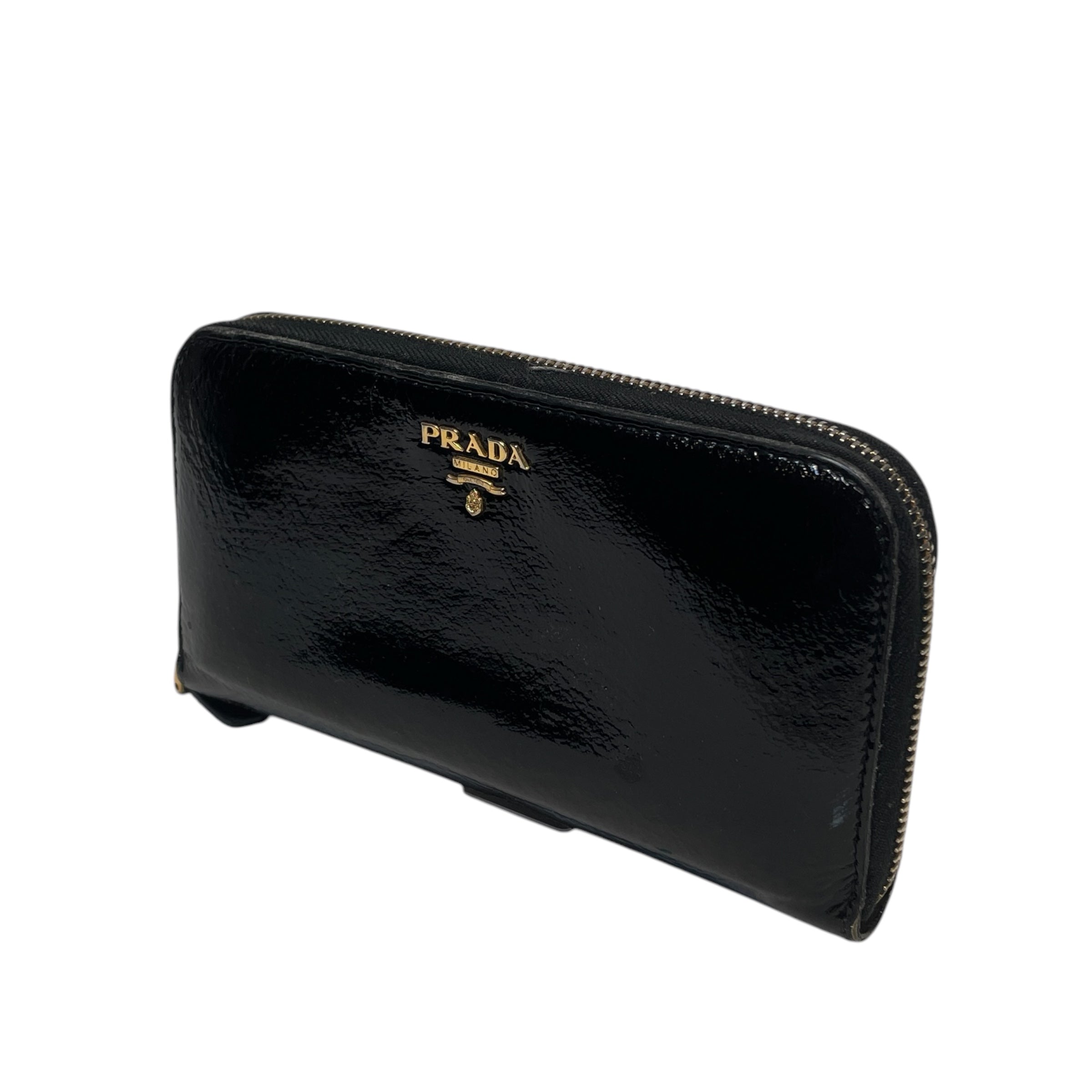 PRADA/Long Wallet/Leather/BLK/ view 1