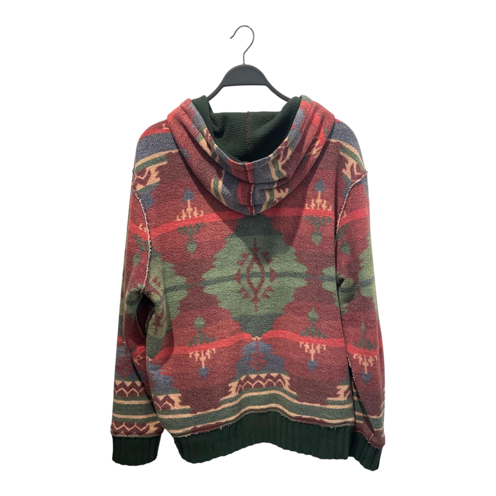 POLO RALPH LAUREN/Hoodie/L/All Over Print/Cotton/RED/AZTEC PATTERN view 2