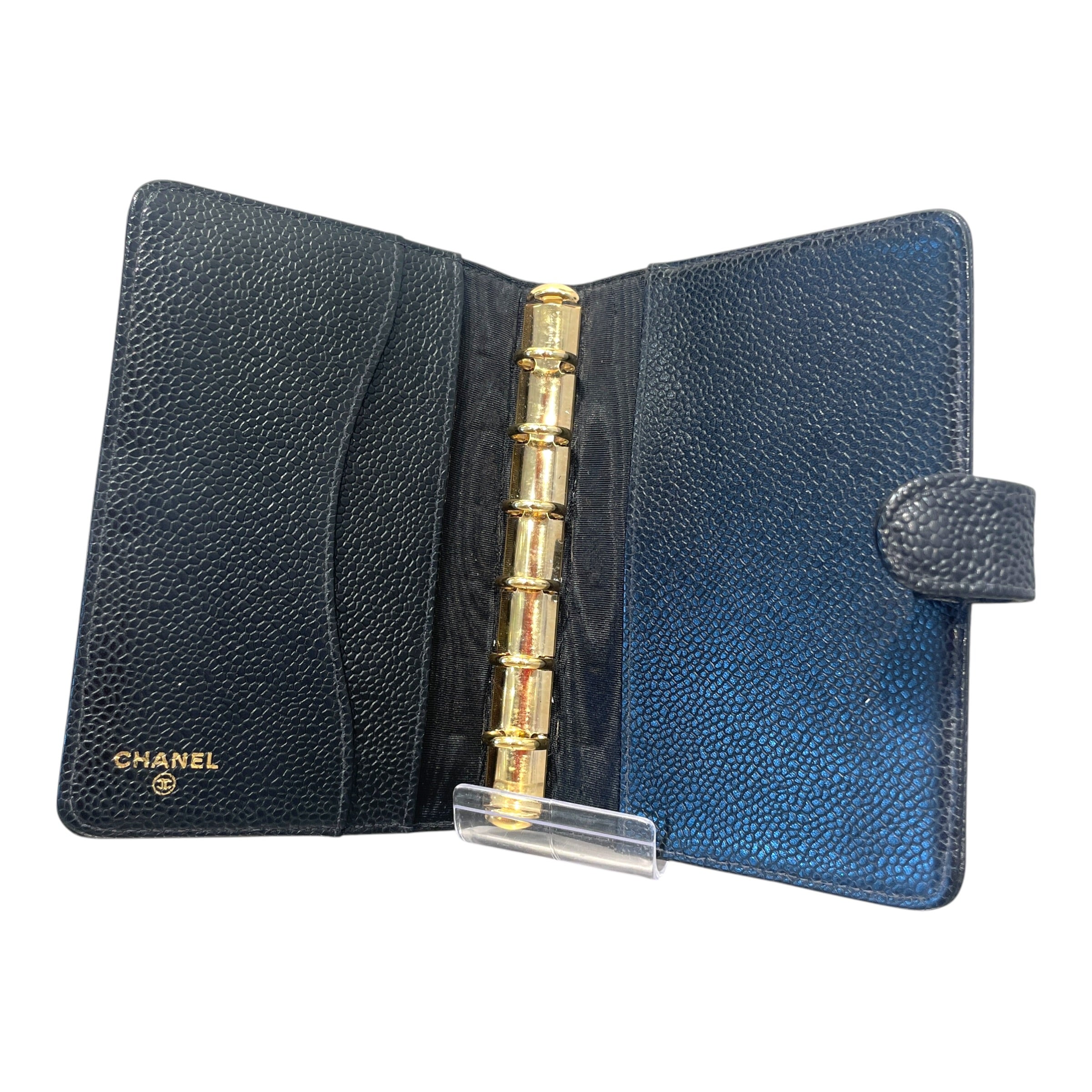 CHANEL/Planner Cover/Leather/BLK/L's/CC Ring Agenda Planner view 3