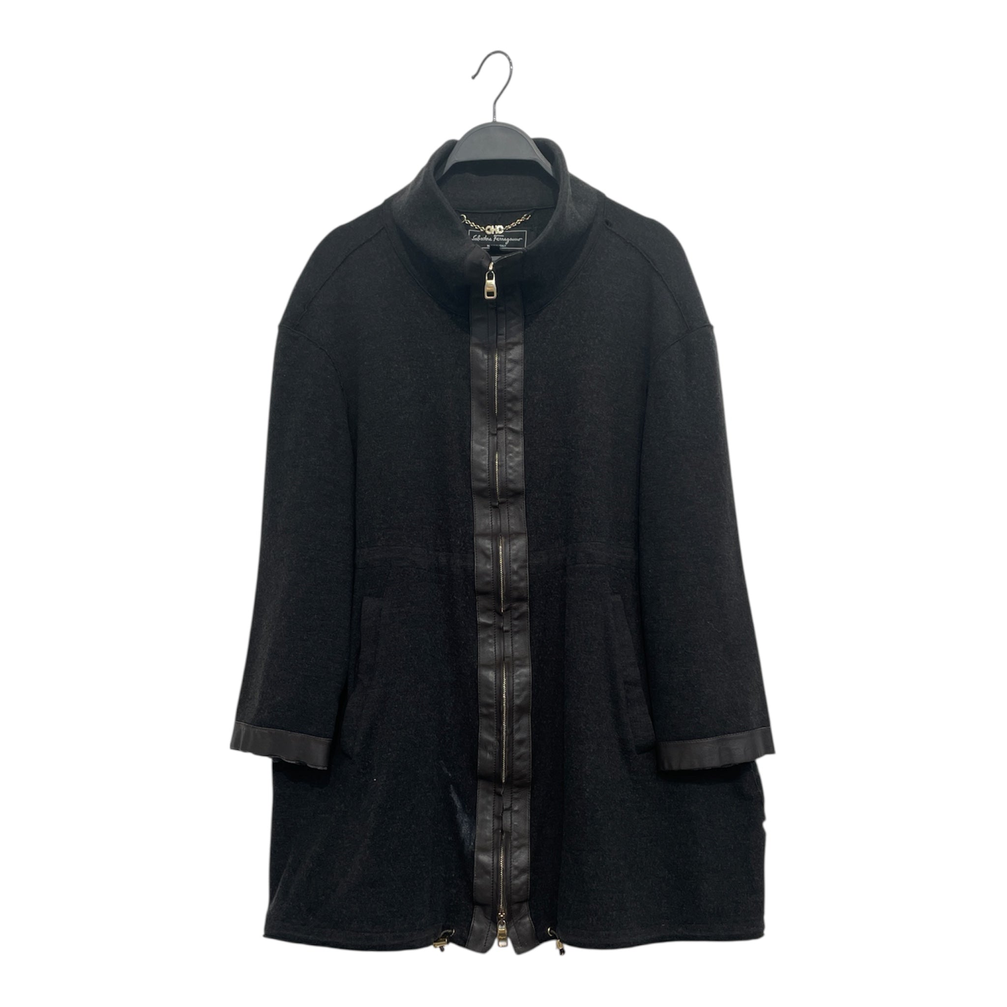 Salvatore Ferragamo/Jacket/38/GRY/BRWN LTHR GOLD HDW view 1