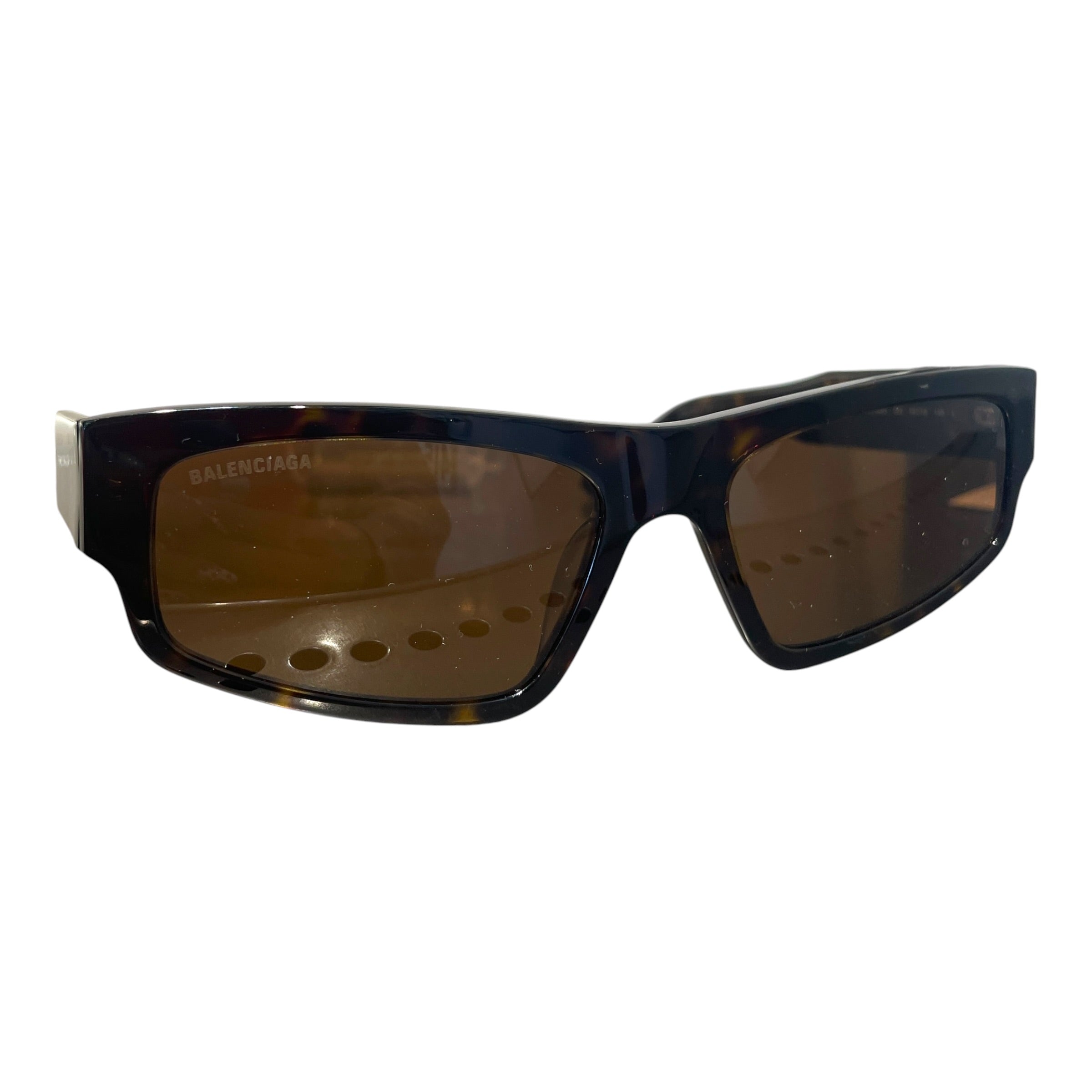 BALENCIAGA/Sunglasses/Tortoiseshell Pattern/BRW/M's/ view 1