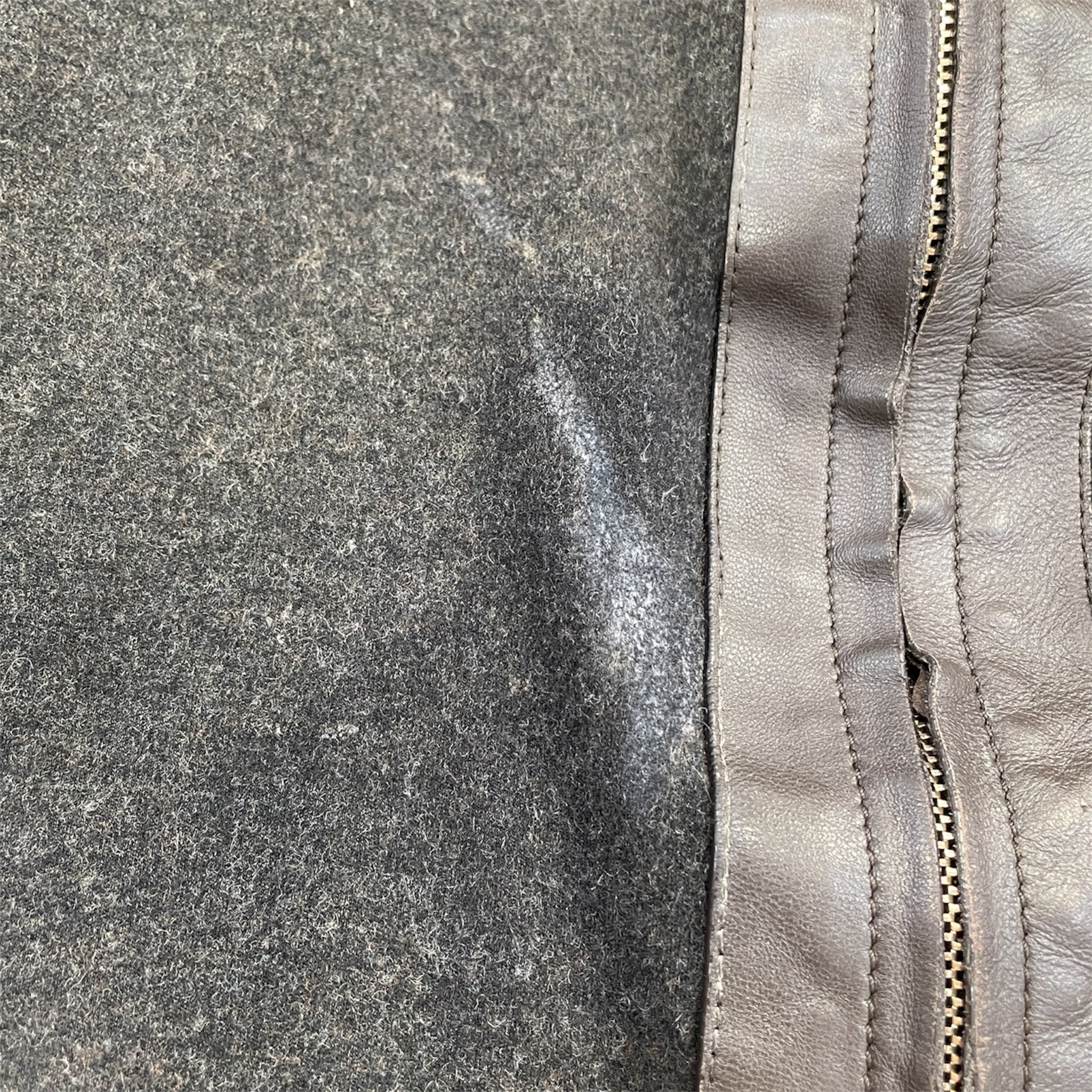 Salvatore Ferragamo/Jacket/38/GRY/BRWN LTHR GOLD HDW view 5