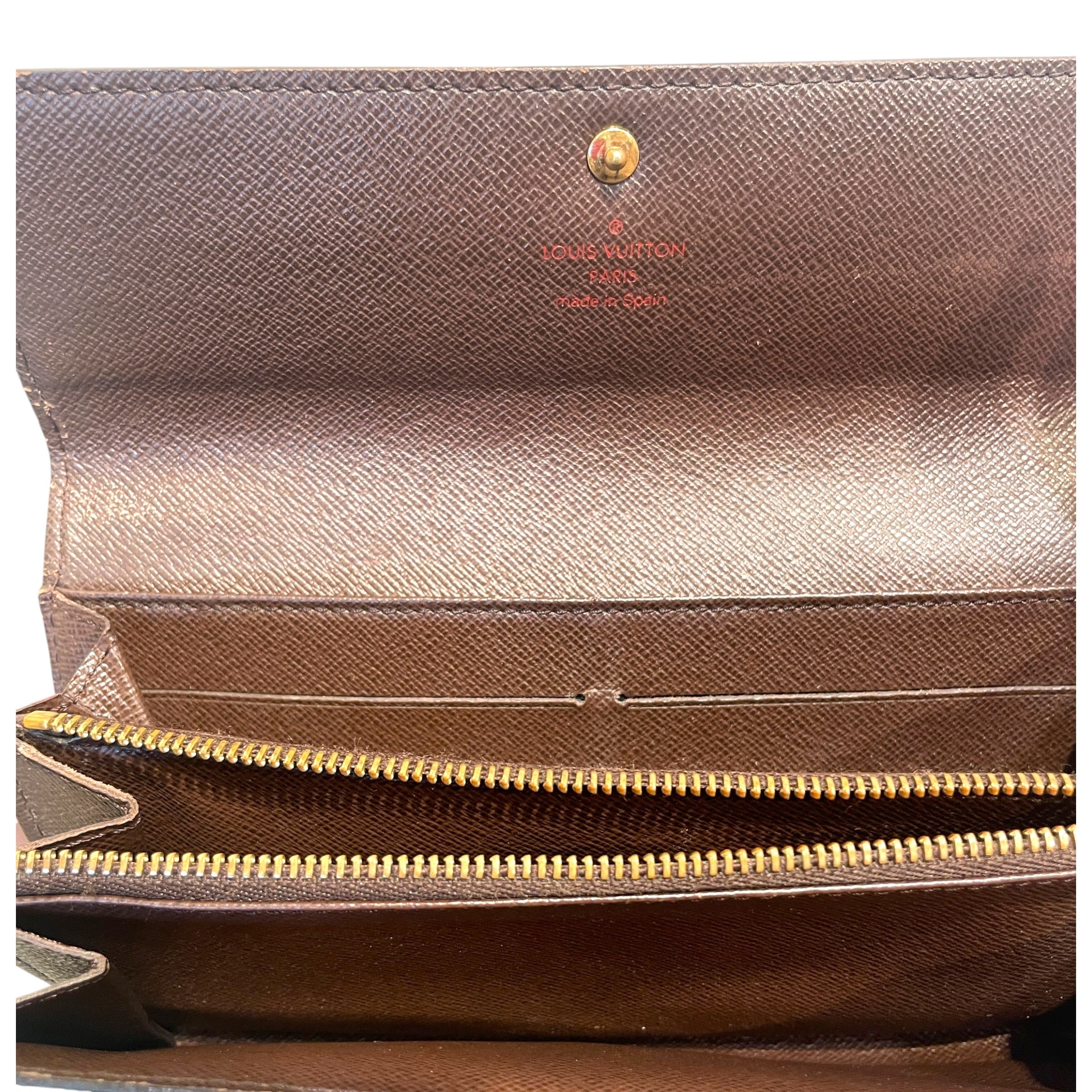 LOUIS VUITTON/Wallet/Monogram/Leather/BRW/L's/Damier Sarah WAllet view 3