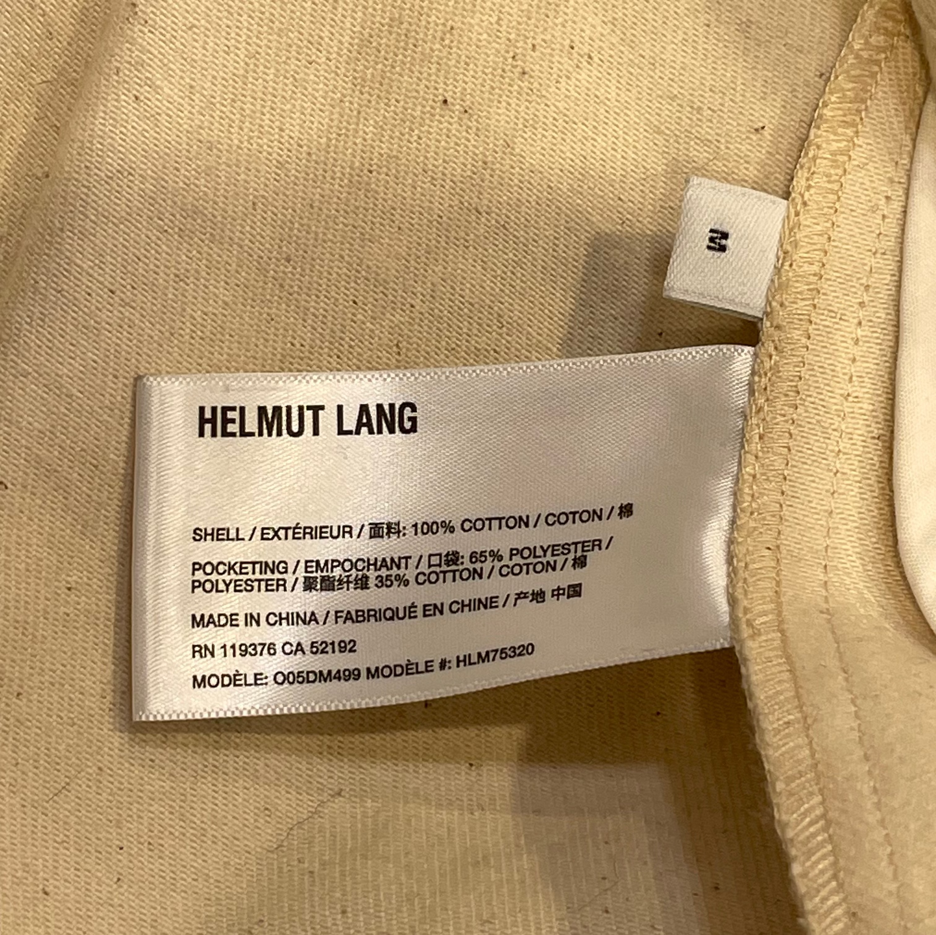 Helmut Lang/Deck Jkt/M/Cotton/WHT/Graphic/ view 4