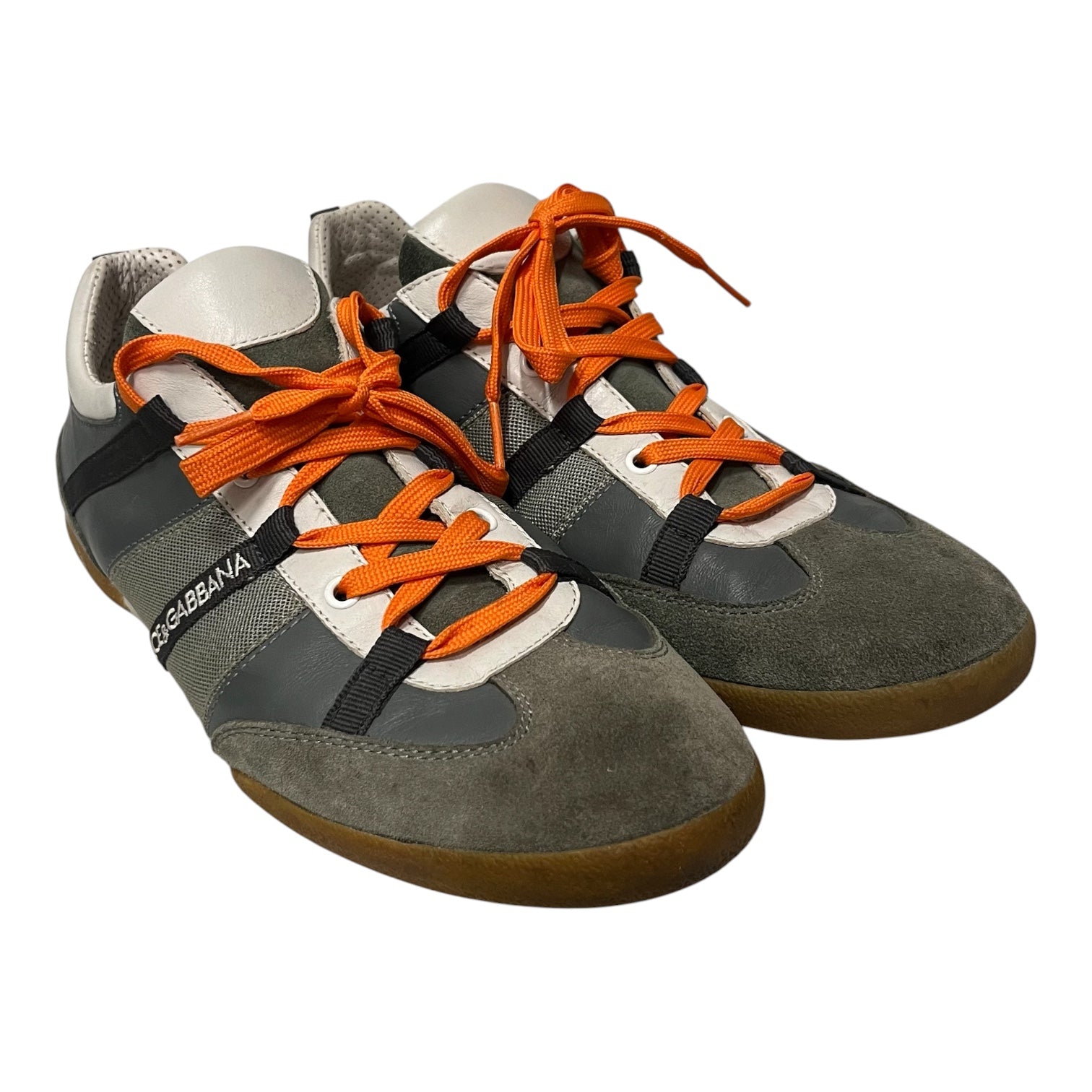DOLCE&GABBANA/Low-Sneakers/US 8/GRY/orange laces view 1