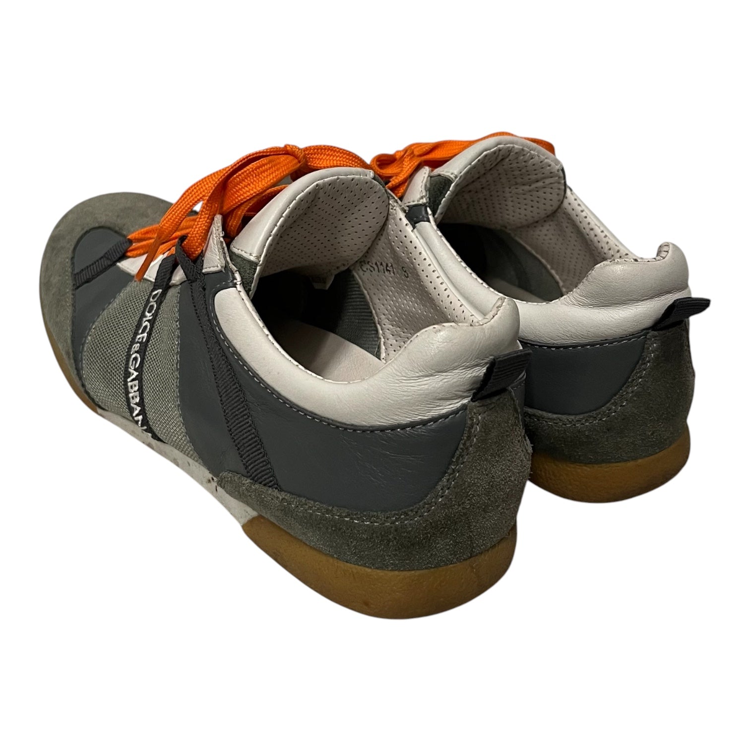 DOLCE&GABBANA/Low-Sneakers/US 8/GRY/orange laces view 2