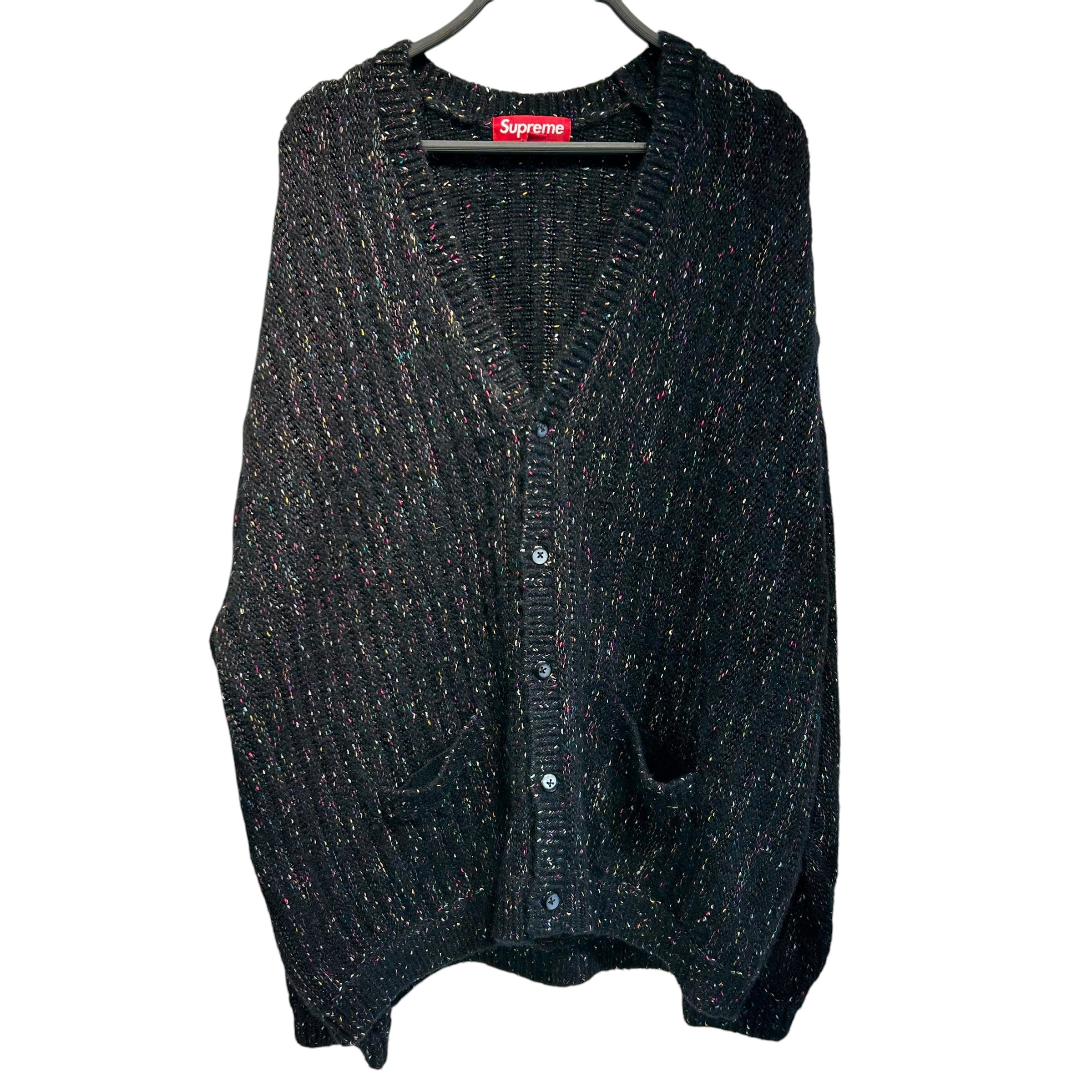 Supreme/Cardigan/XL/Wool/BLK/rainbow yarns view 1