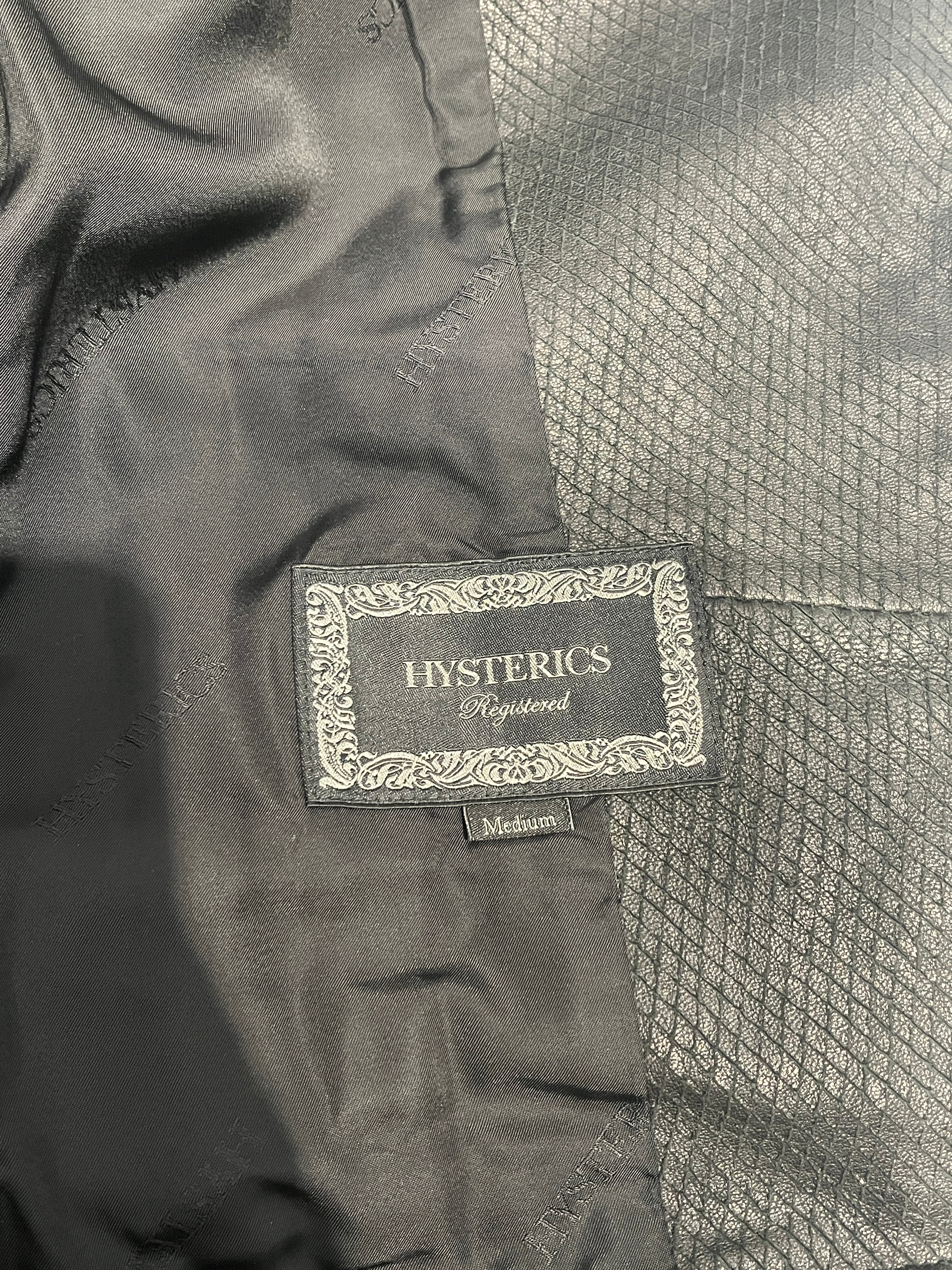 Hysterics/Riders Jkt (S)/M/Animal Pattern/Leather/BLK/SNAKESKIN view 3