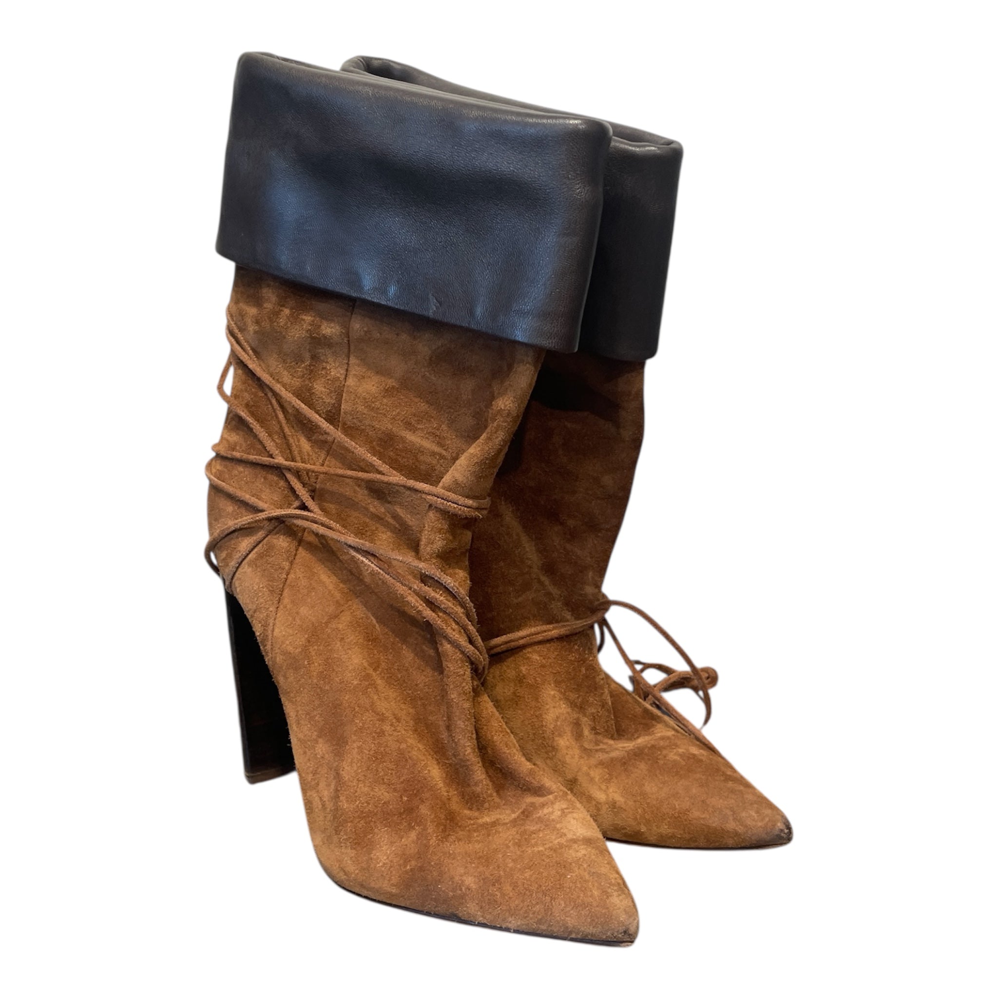 SAINT LAURENT/Booties/EU 39/Suede/CML/ view 1