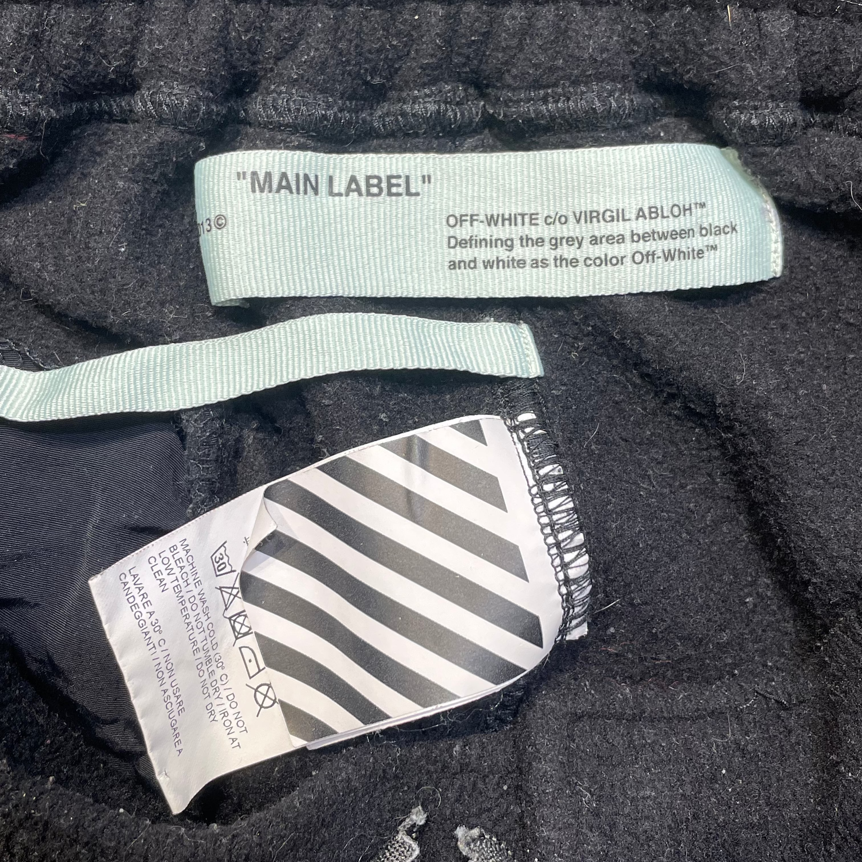 OFF-WHITE/Straight Pants/S/Cotton/BLK/paint splatter view 3