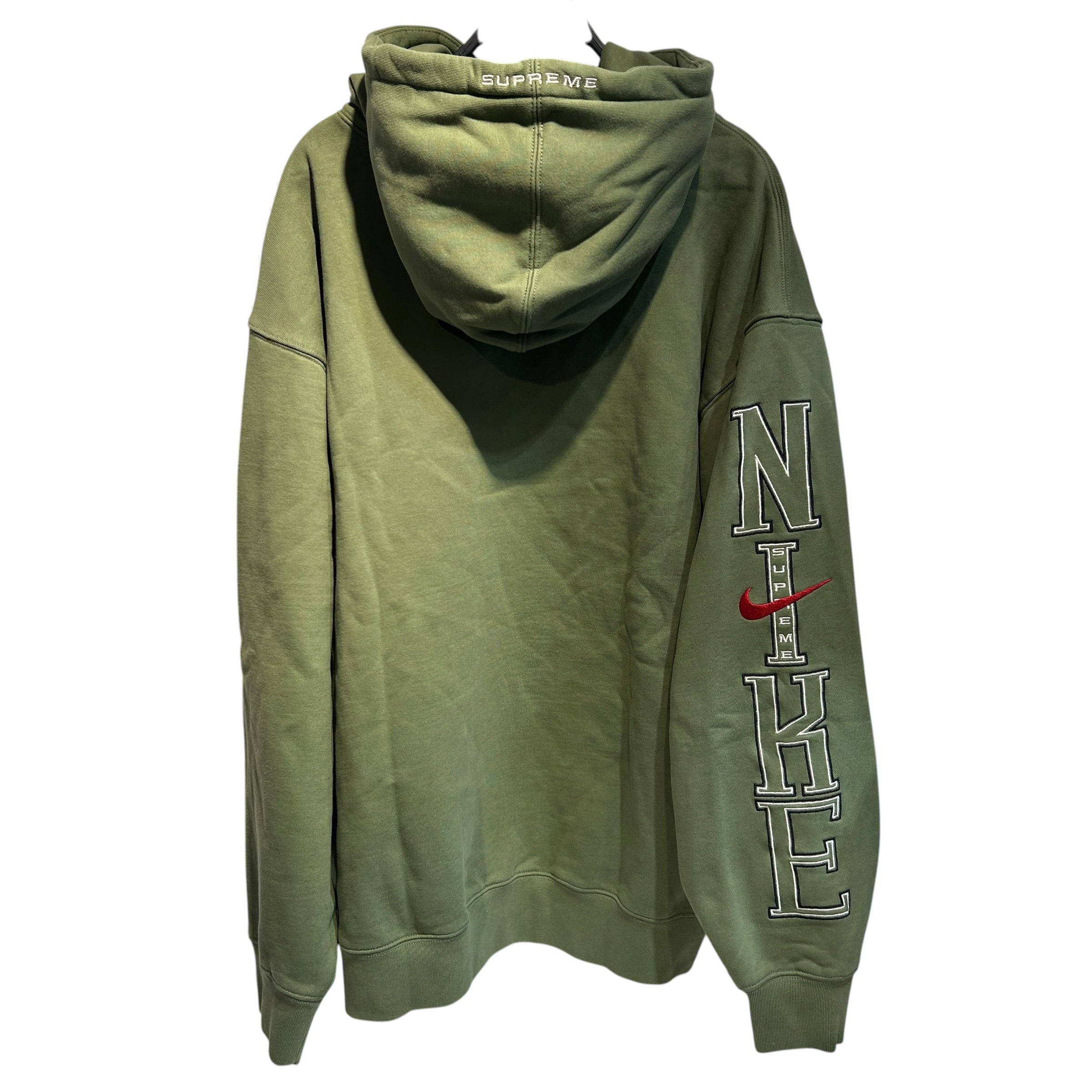 Supreme/NIKE/Hoodie/XL/Cotton/GRN/Sleeve Logo Nike collab view 2
