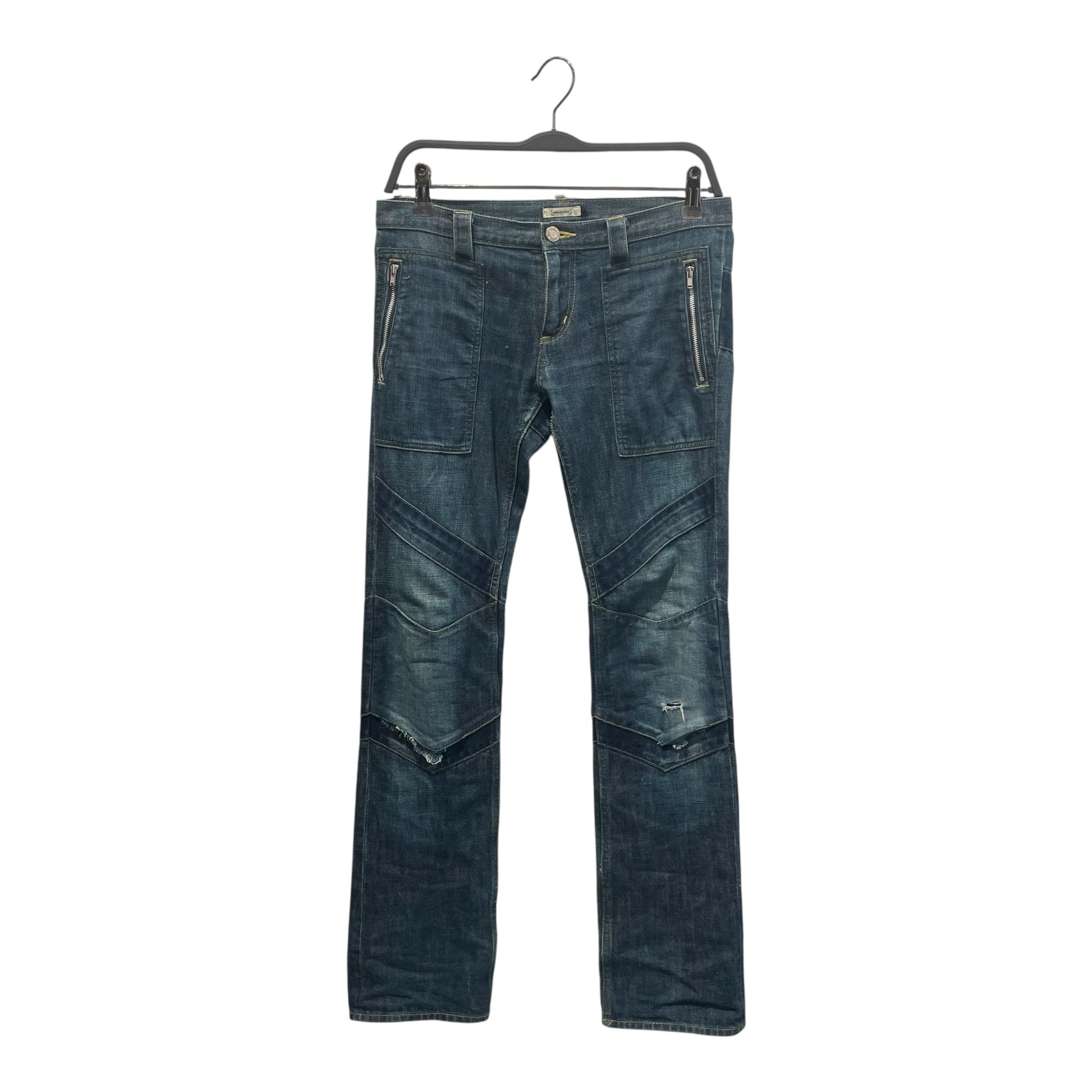UNDERCOVER/Pants/M/Denim/BLU/Button Fly/LAYERED PATCHWORK DENIM view 1