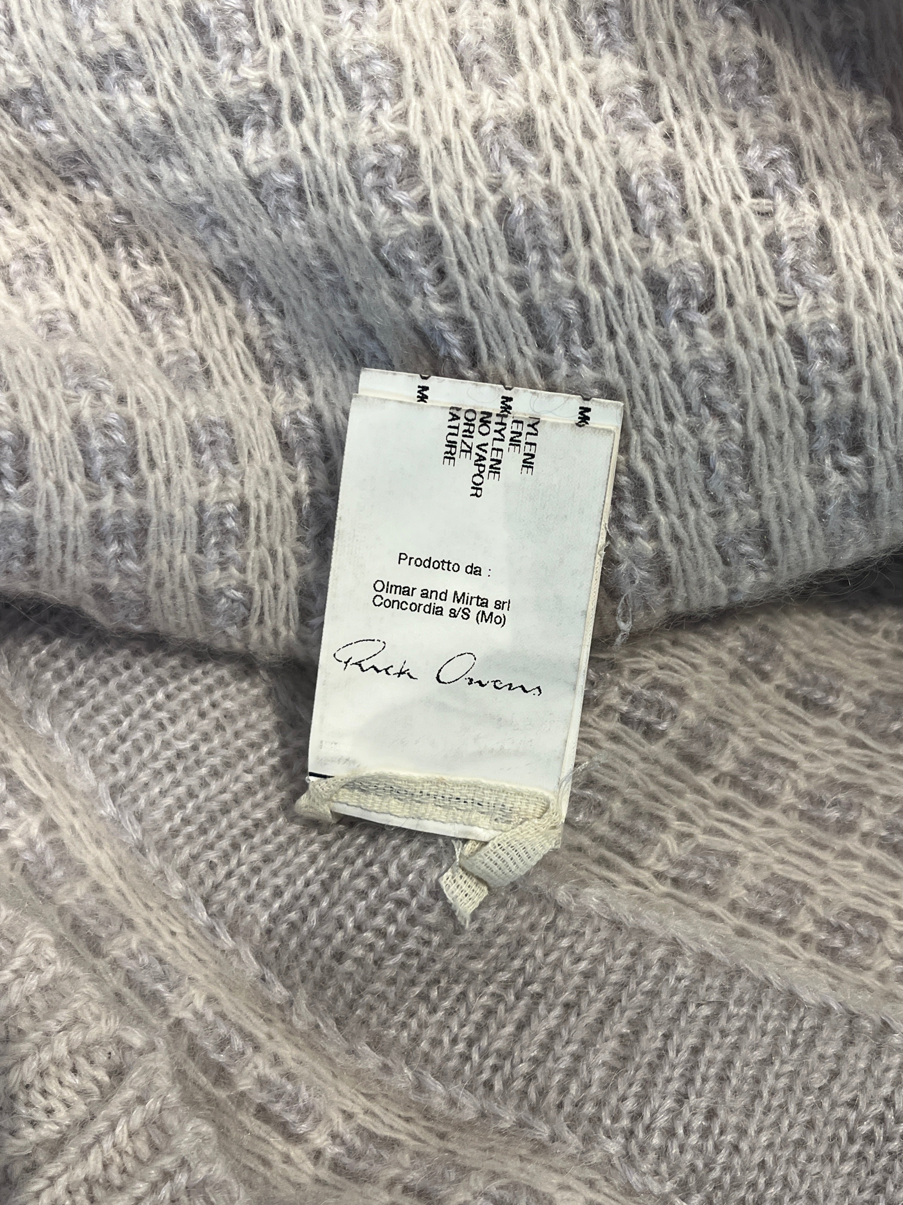 Rick Owens/Sweater/Cotton/WHT/SUPER KID MOHAIR LIMO FW11 view 4