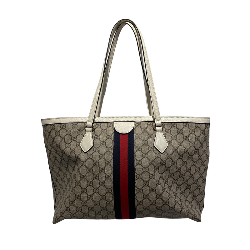 GUCCI/Hand Bag/Monogram/Leather/BEG/Olphidia Gg Tote