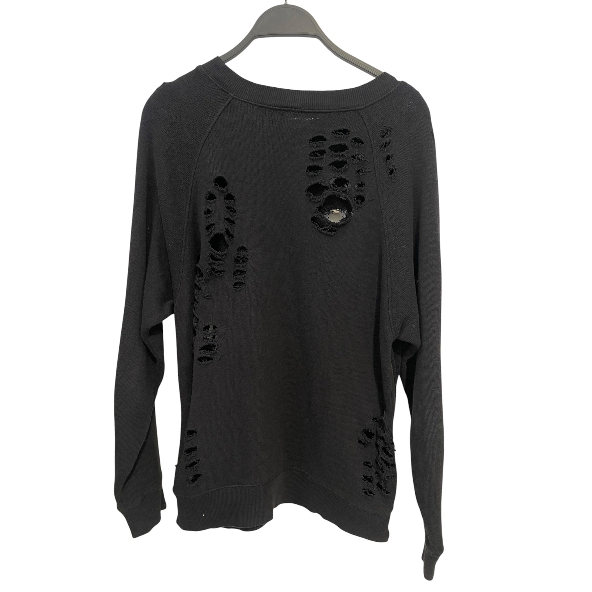 R13/Sweatshirt/M/Cotton/BLK/zipper on sides view 2