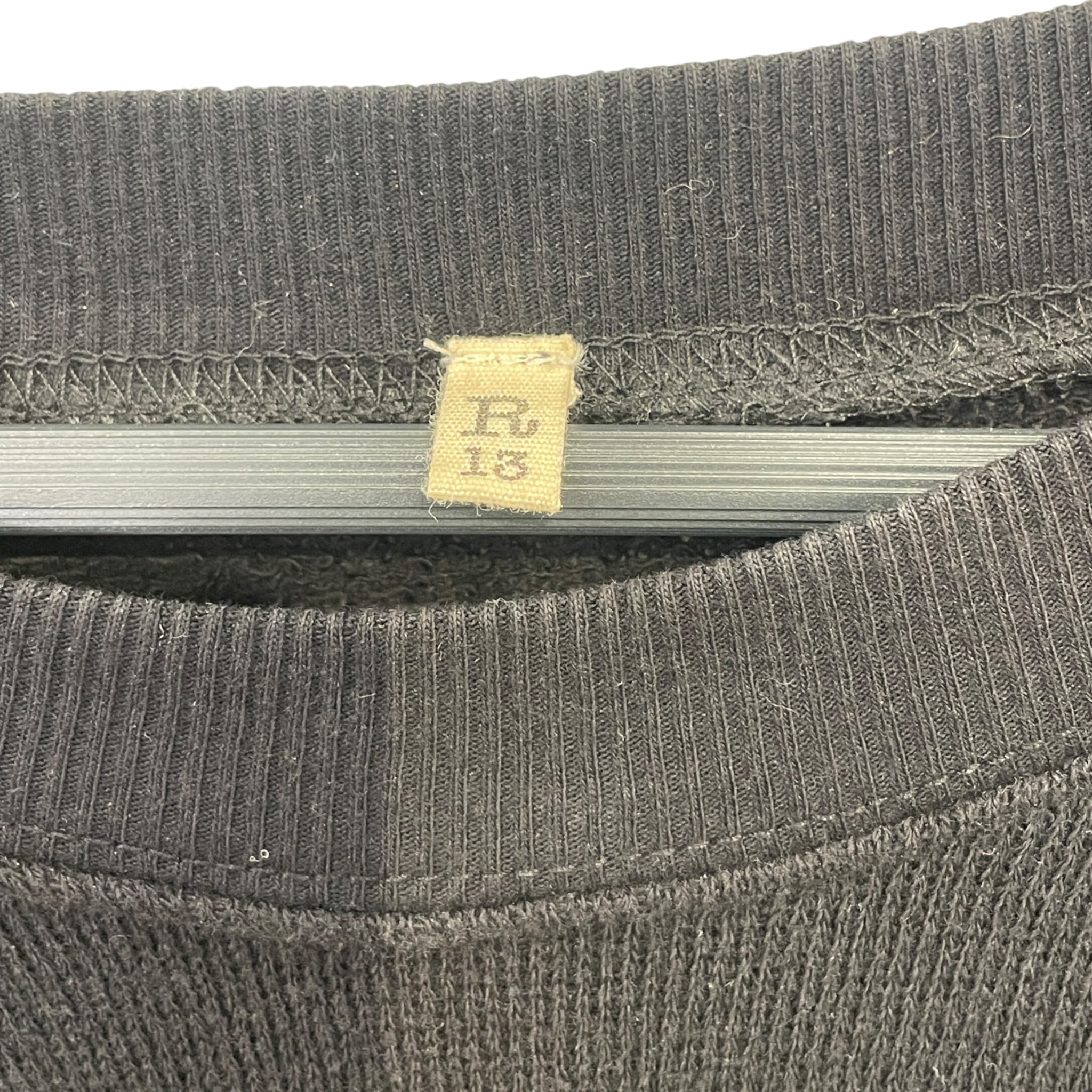 R13/Sweatshirt/M/Cotton/BLK/zipper on sides view 3