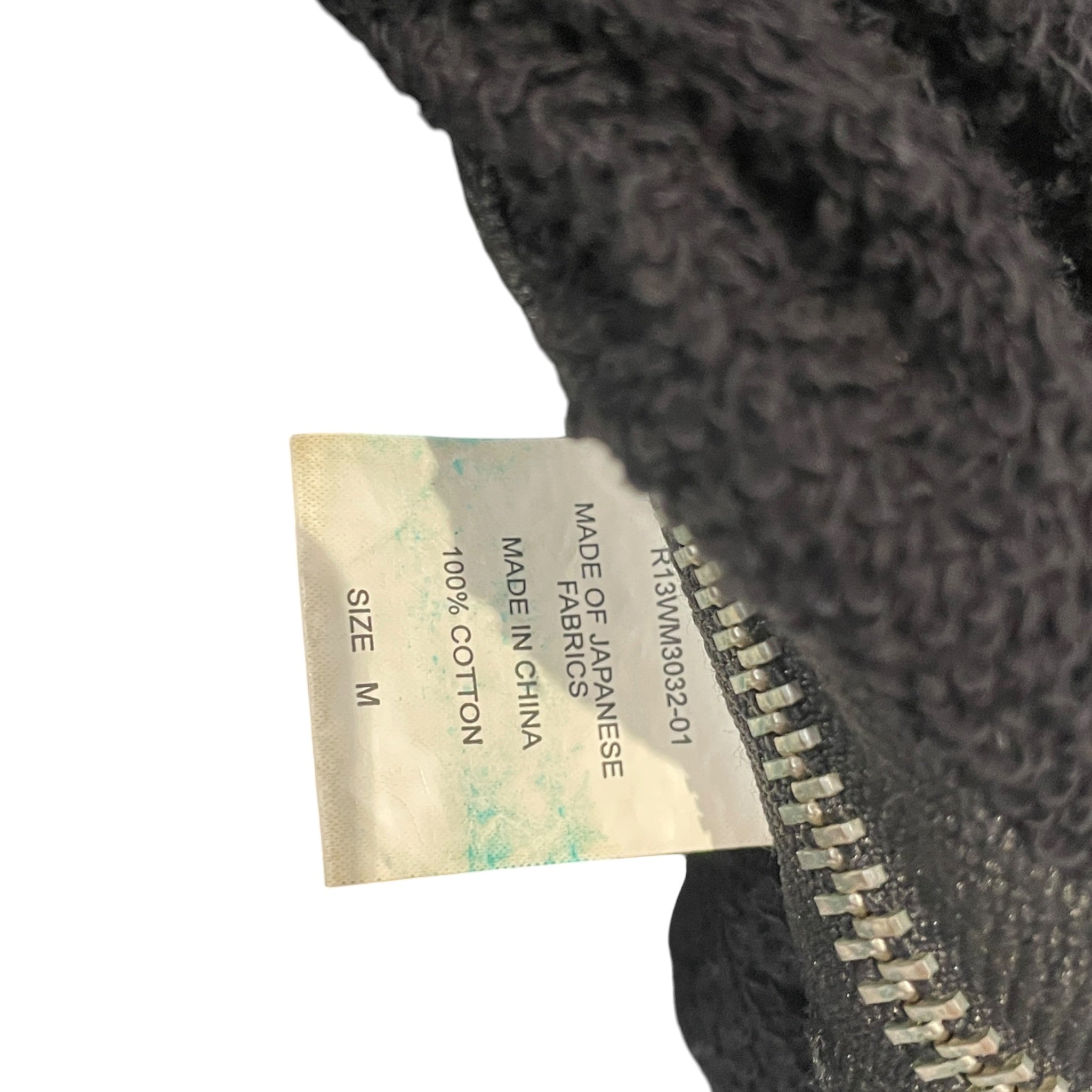 R13/Sweatshirt/M/Cotton/BLK/zipper on sides view 4