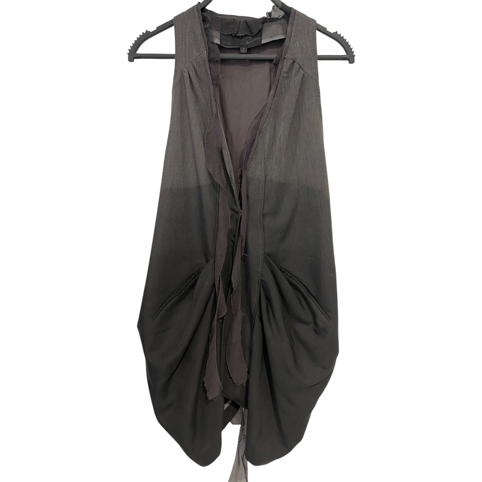 eryn brinie/SL Dress/S/Cotton/GRY/LACE EDGE, 2 PCKT view 1