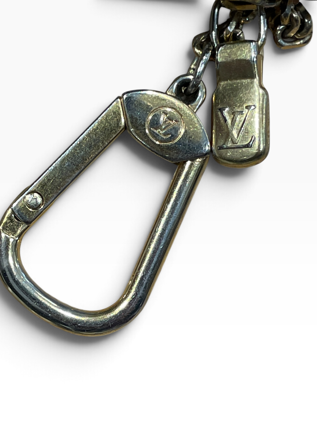 LOUIS VUITTON/Coin Wallet/Monogram/Leather/BRW/L's/COIN WALLET GOLD CARABINER view 4