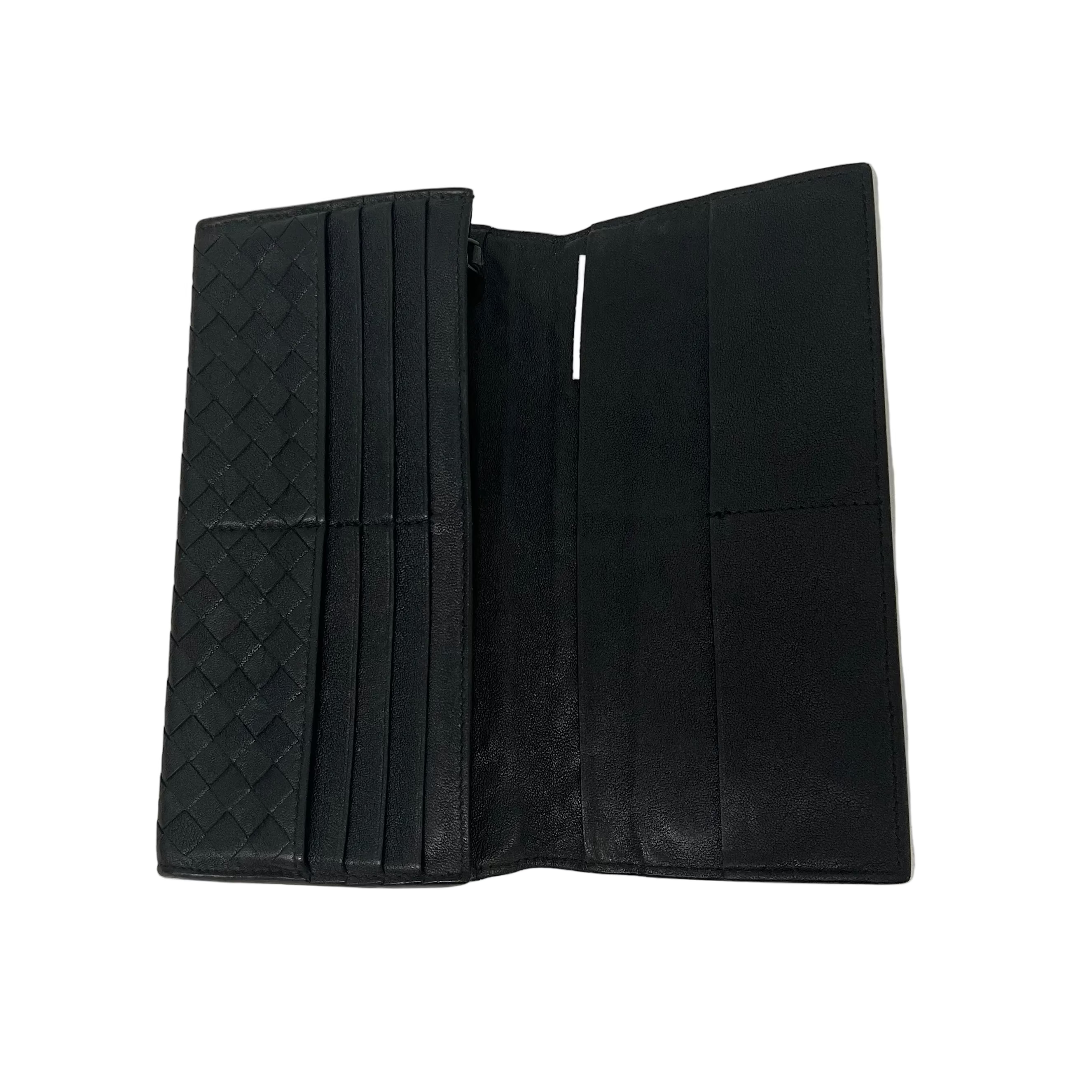 BOTTEGA VENETA/Long Wallet/Leather/BLK/GREEN BLUE BLACK B05436121G view 2