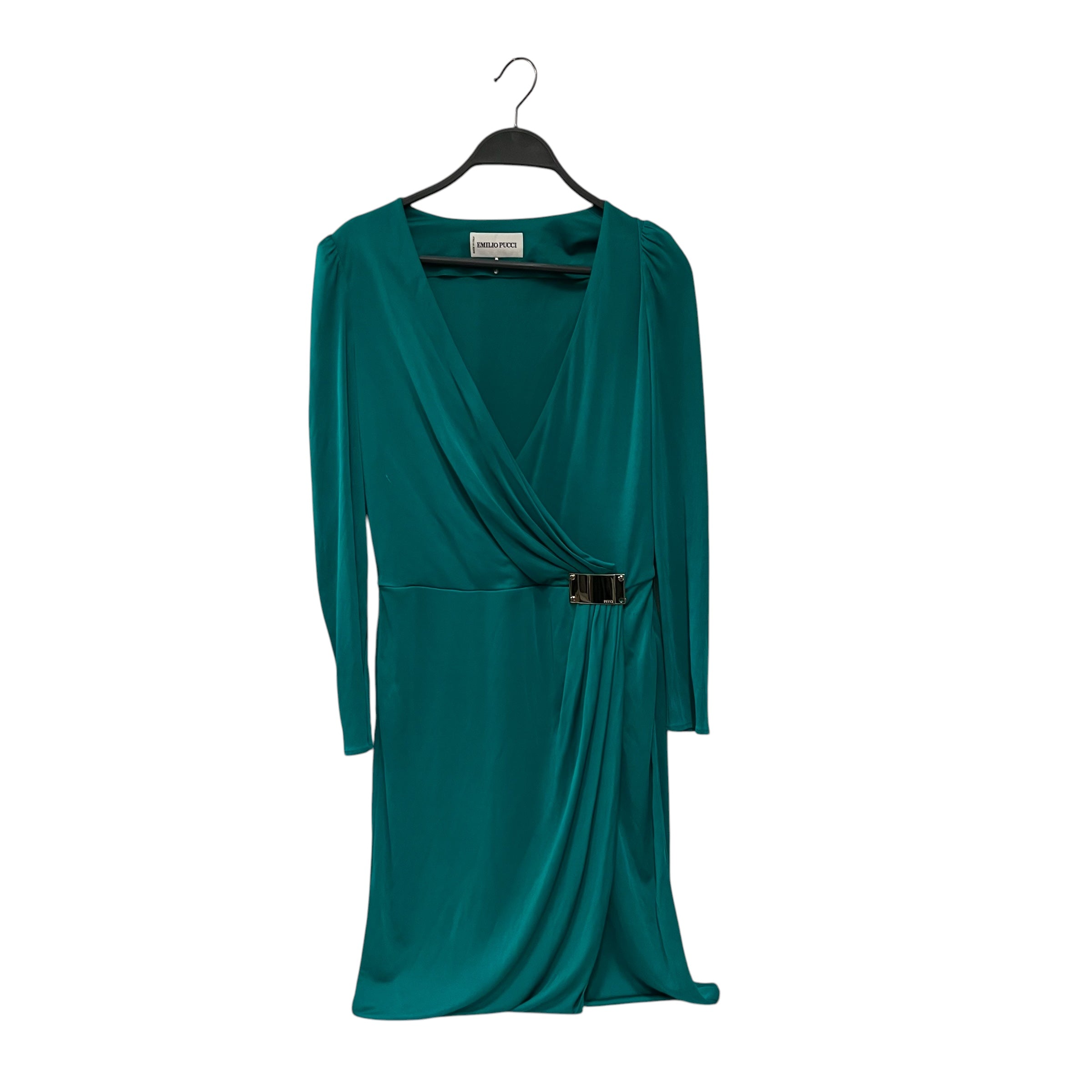 EMILIO PUCCI/LS Dress/8/Polyester/GRN/emilio pucci turquoise ls dress view 1