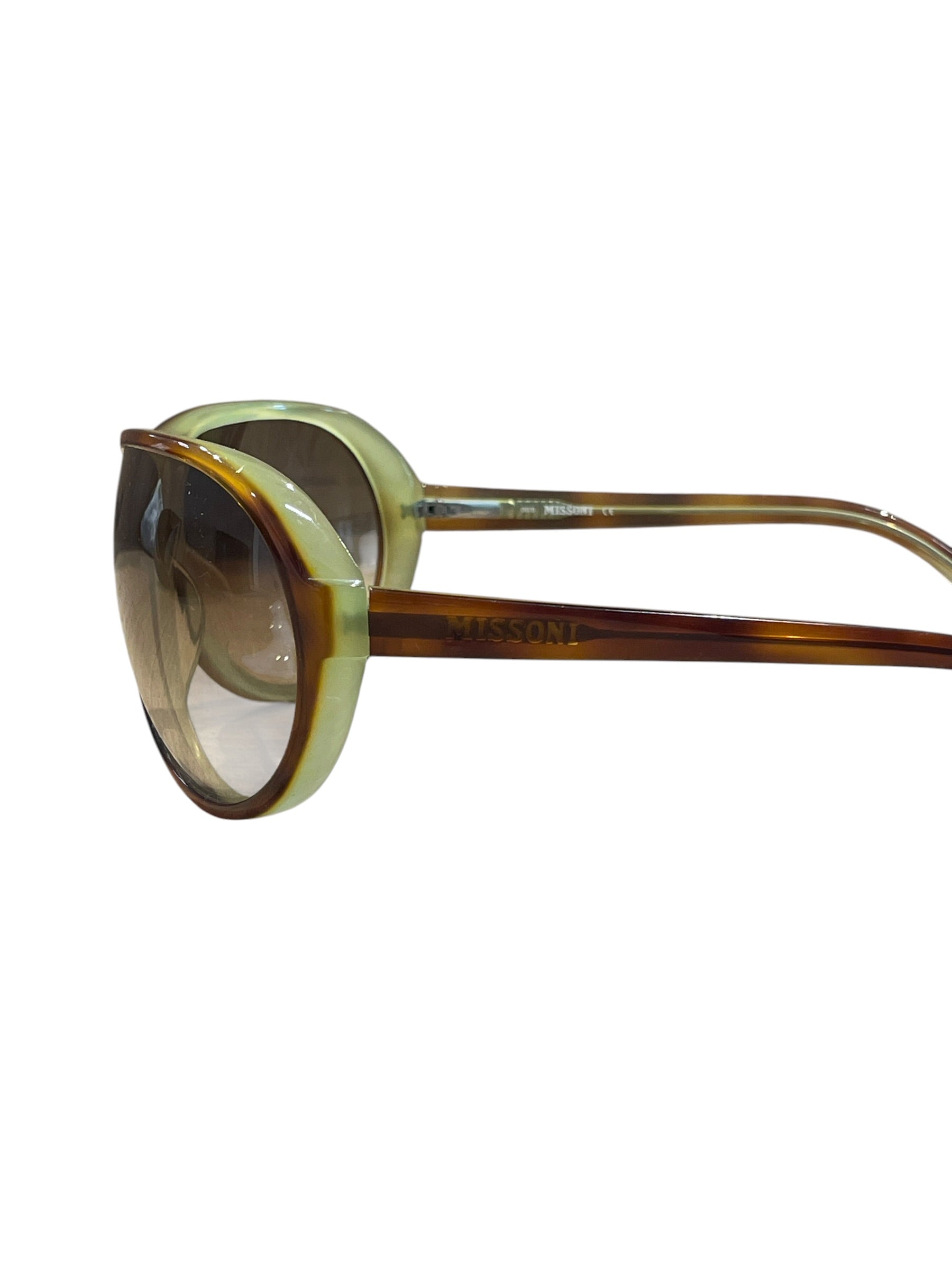 MISSONI/Sunglasses/Celluloid/BRW/L's/BROWN GREEN BROWN LENSE view 2