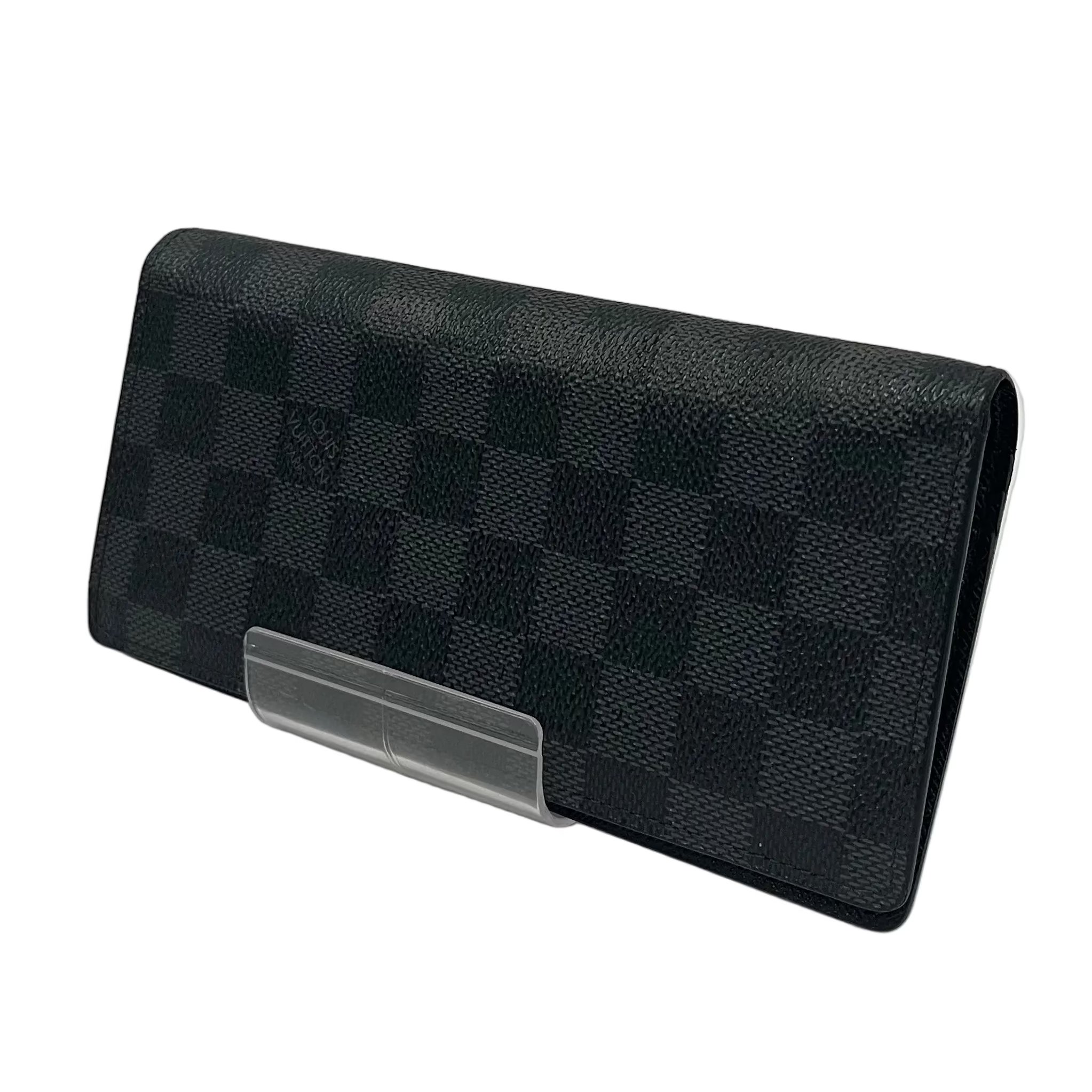 LOUIS VUITTON/Long Wallet/Leather/BLK/PAMIER BRAZZA WALLET view 1