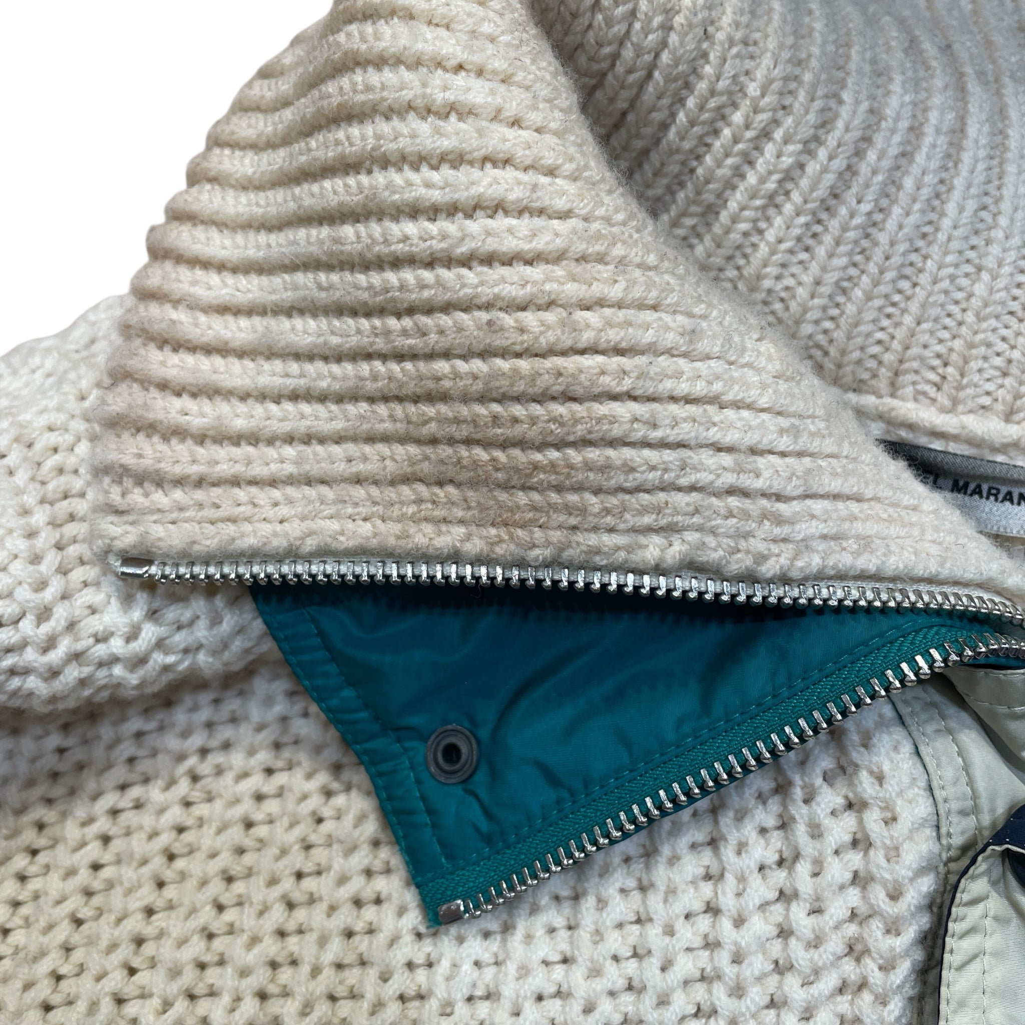 ISABEL MARANT/Sweater/L/Wool/CRM/darrius shell trimmed jacket view 5