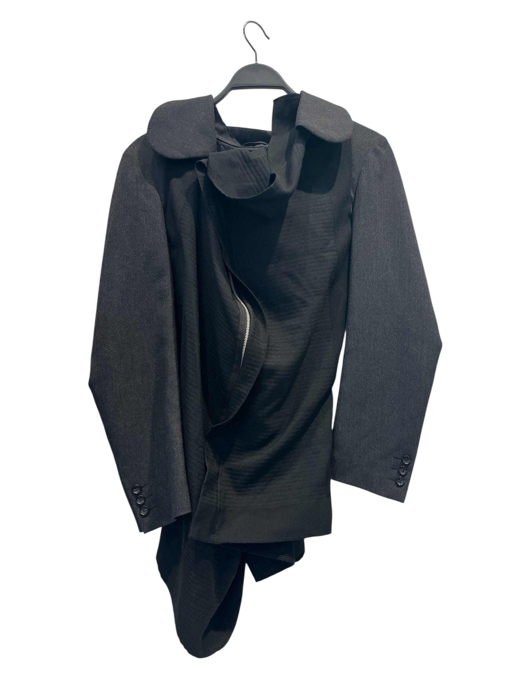 COMME des GARCONS/Jacket/M/Wool/GRY/Single Breasted/Layred view 1