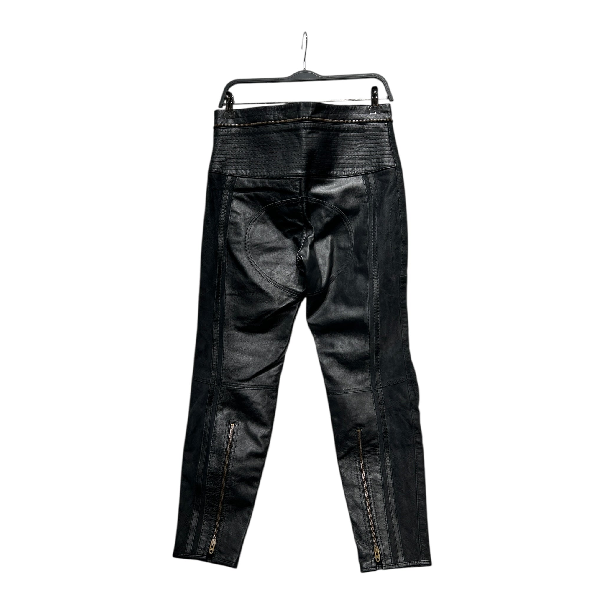 Chloe/Straight Pants/38/Leather/BLK/biker pants view 2